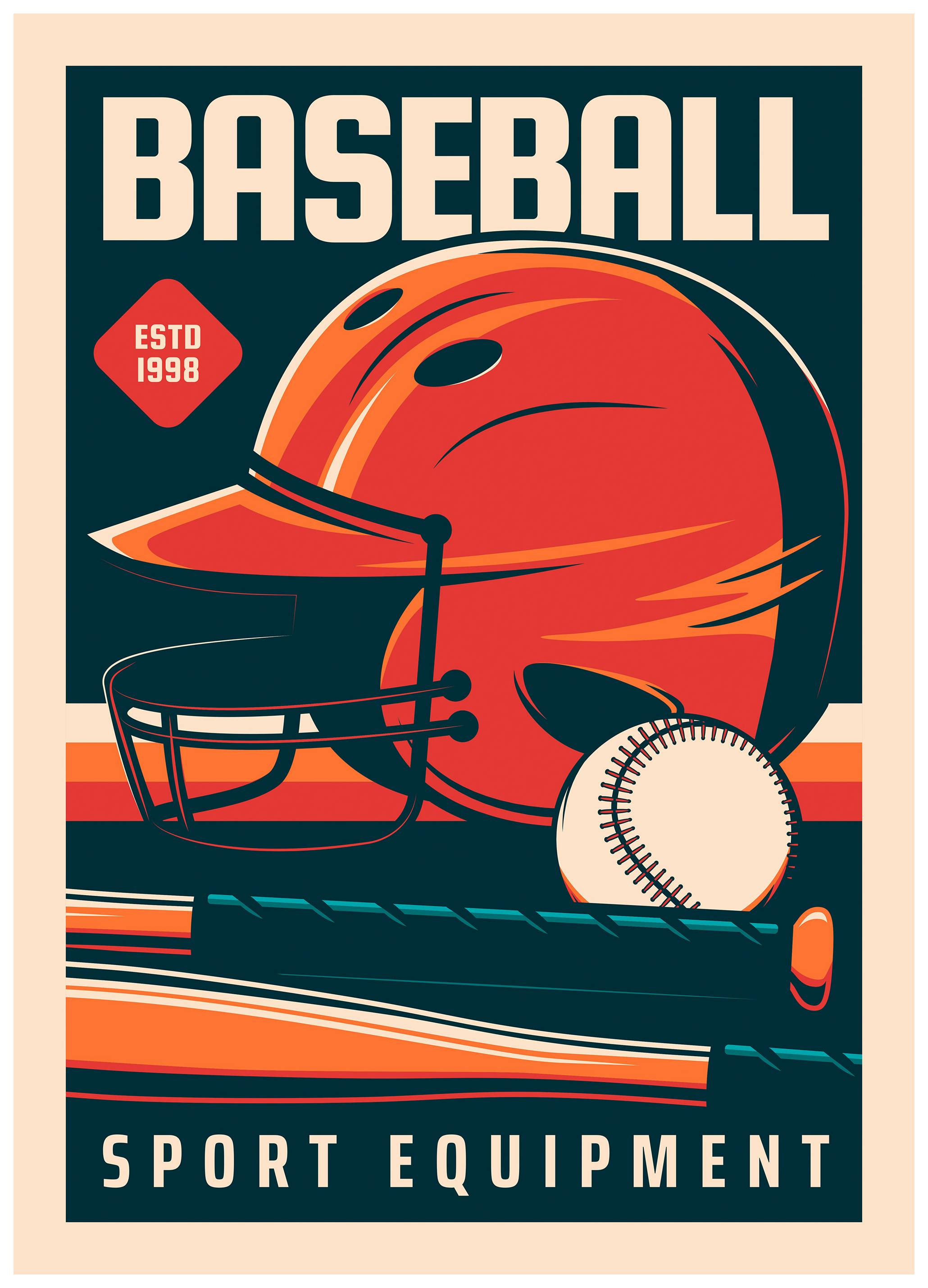 Baseball Equipment Poster (70x100 cm) - Poster Store