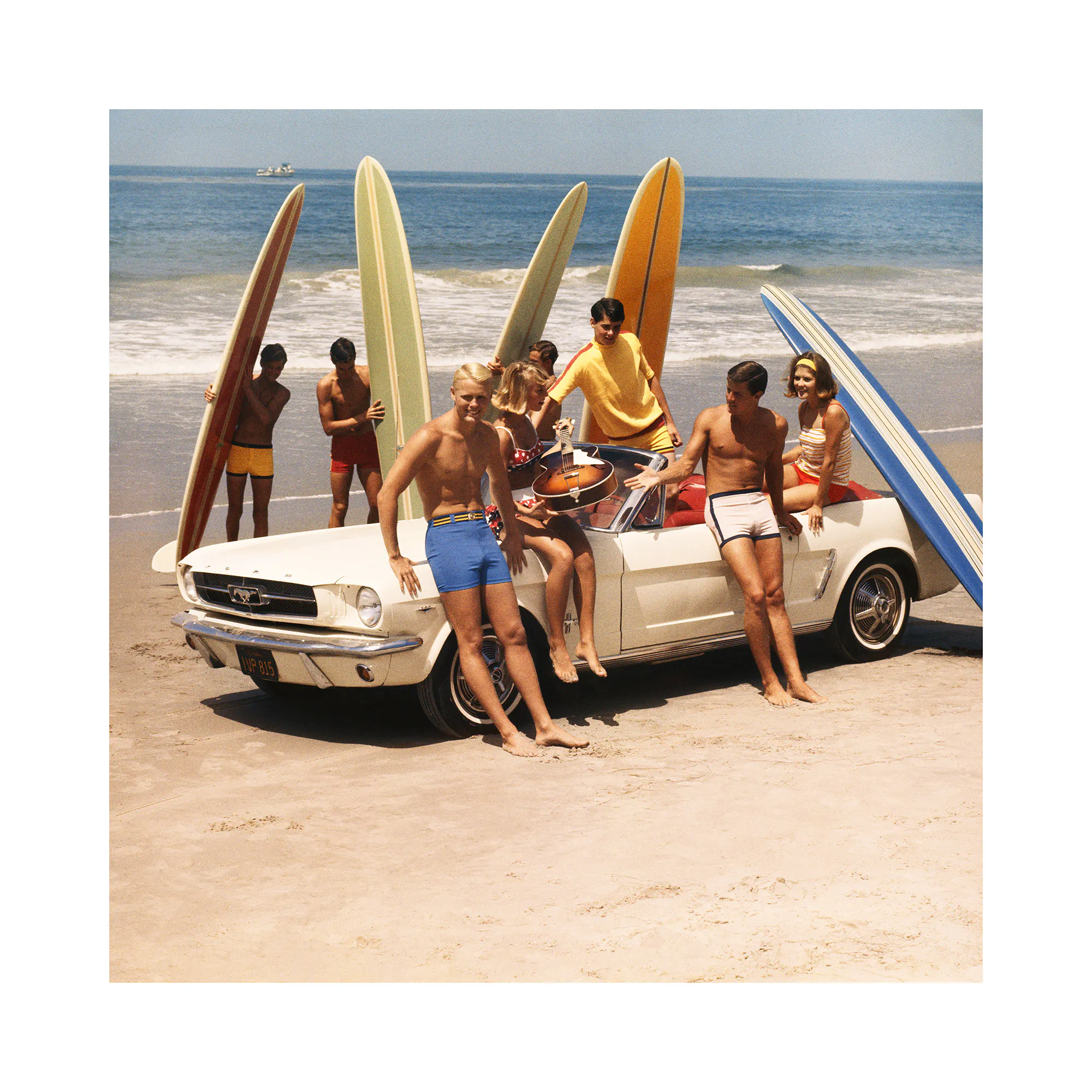 Mustang & Waves Poster 0