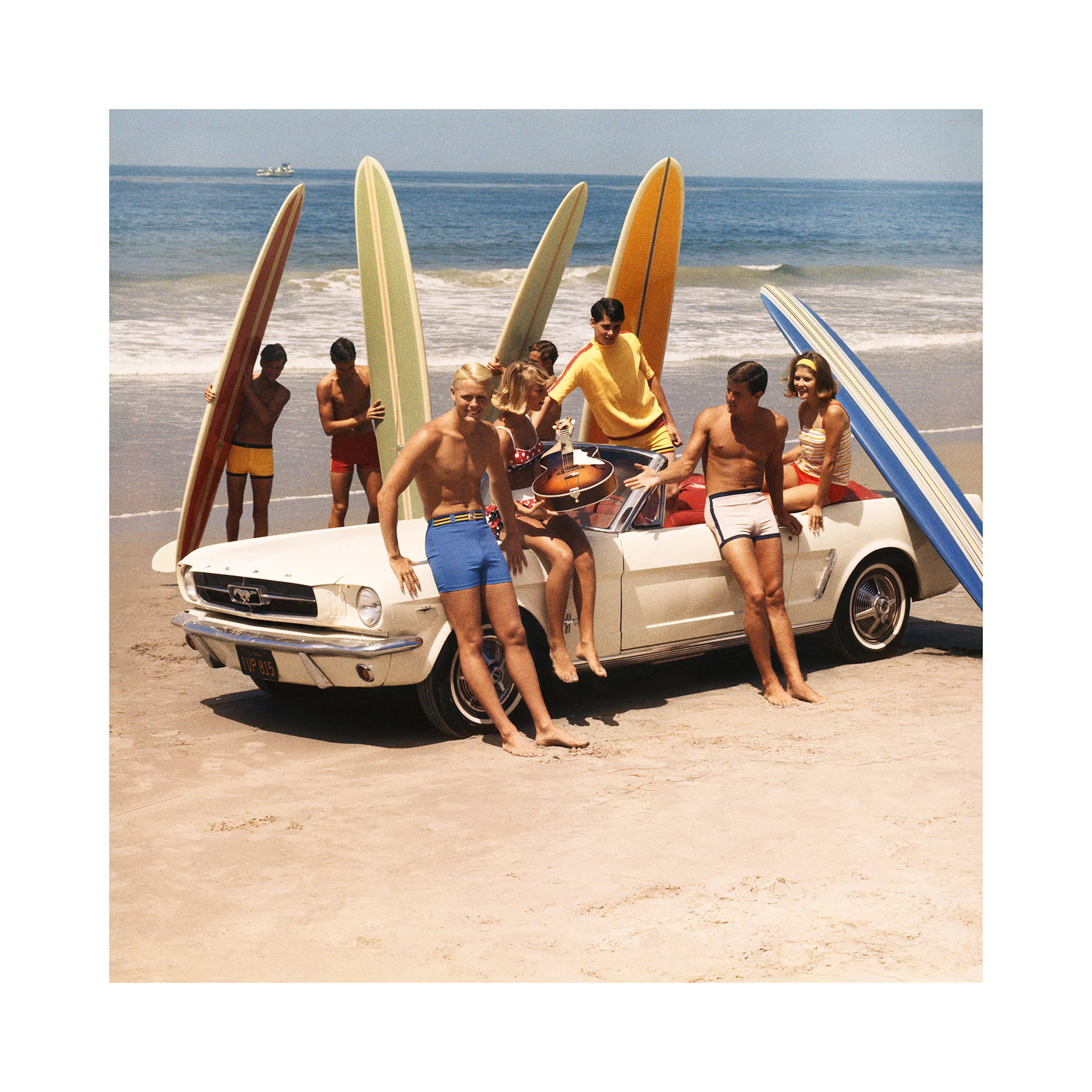 Mustang & Waves Poster 0