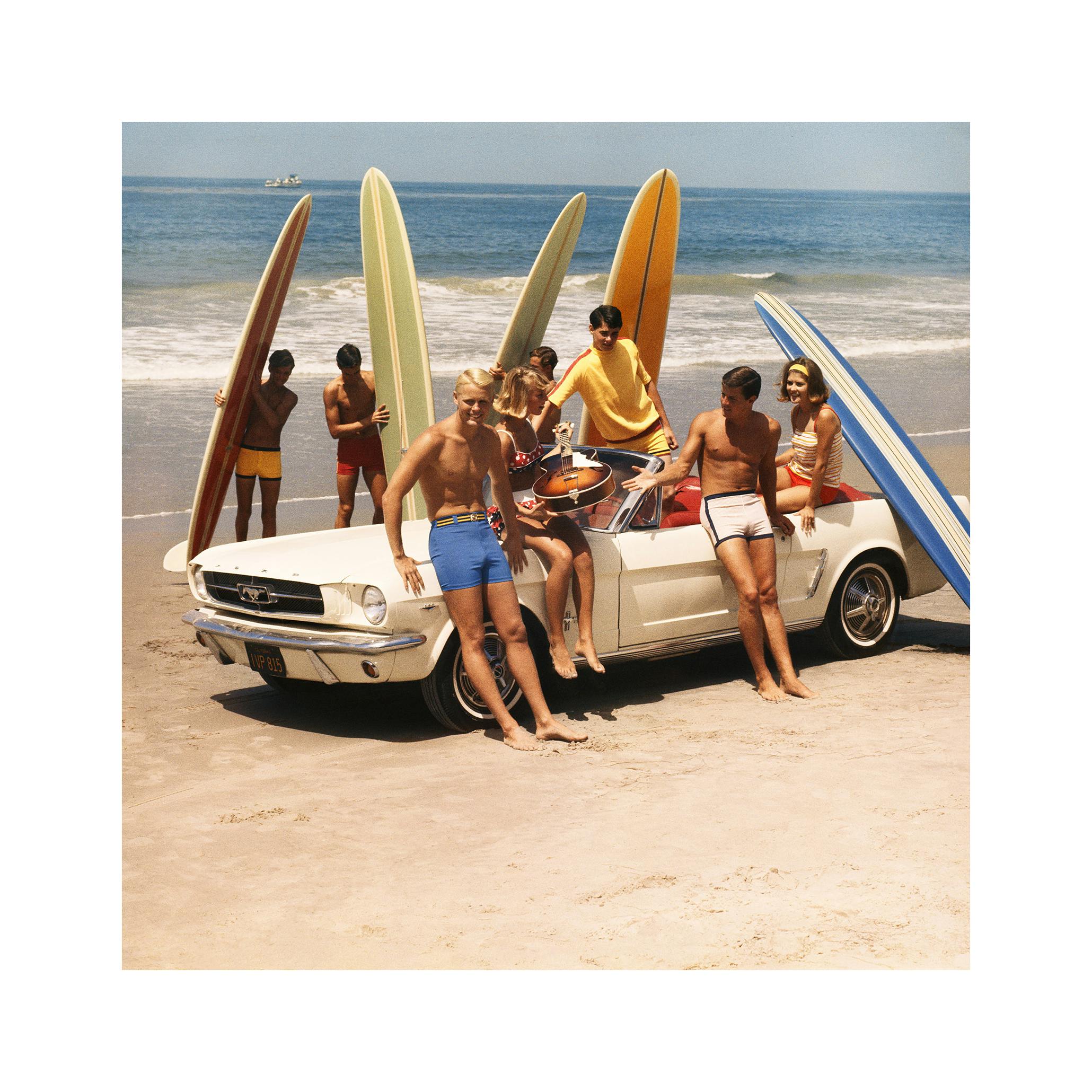 Mustang & Bølger Plakat (50x50 cm) - Poster Store