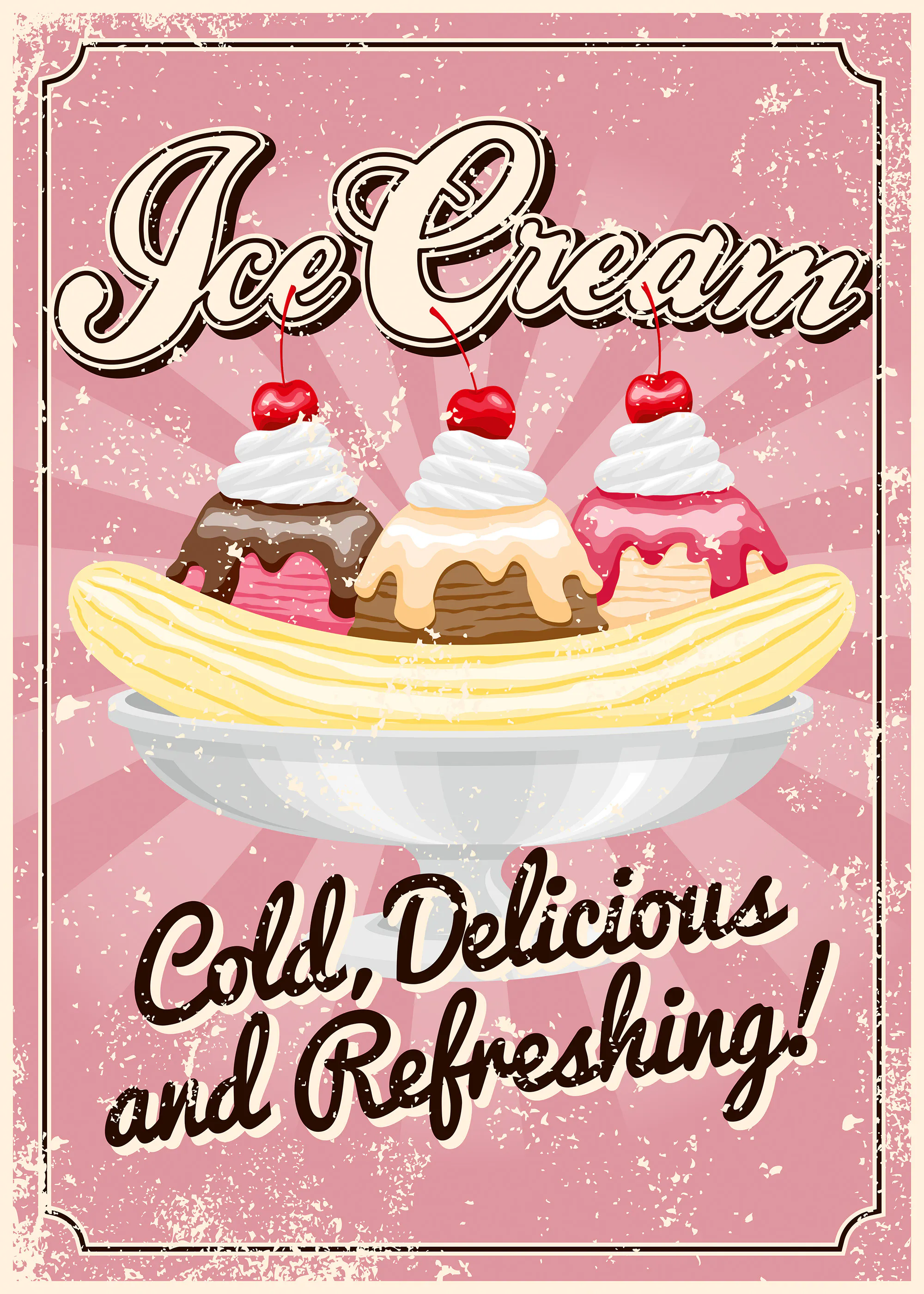 Retro Ice Cream Poster 0