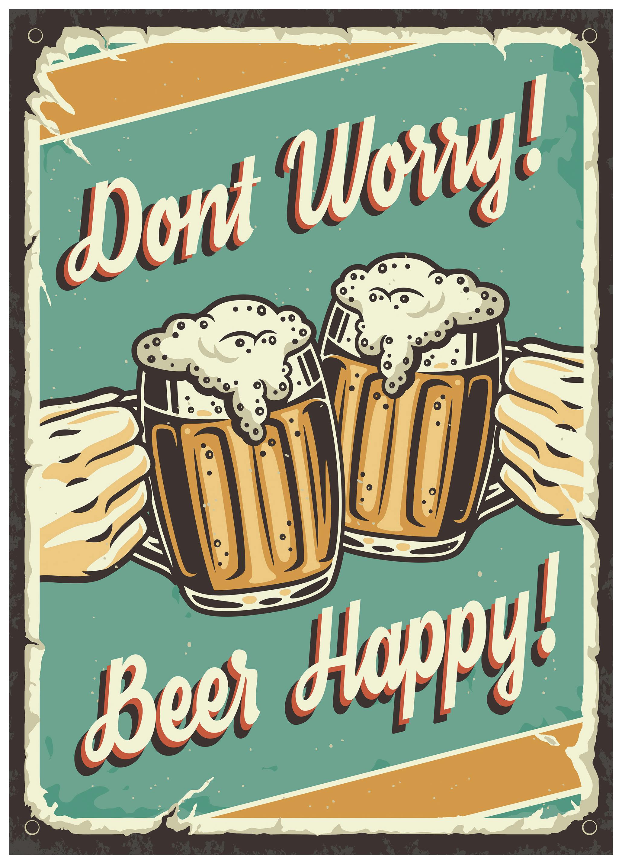 Retro Øl Plakat (50x70 cm) - Poster Store