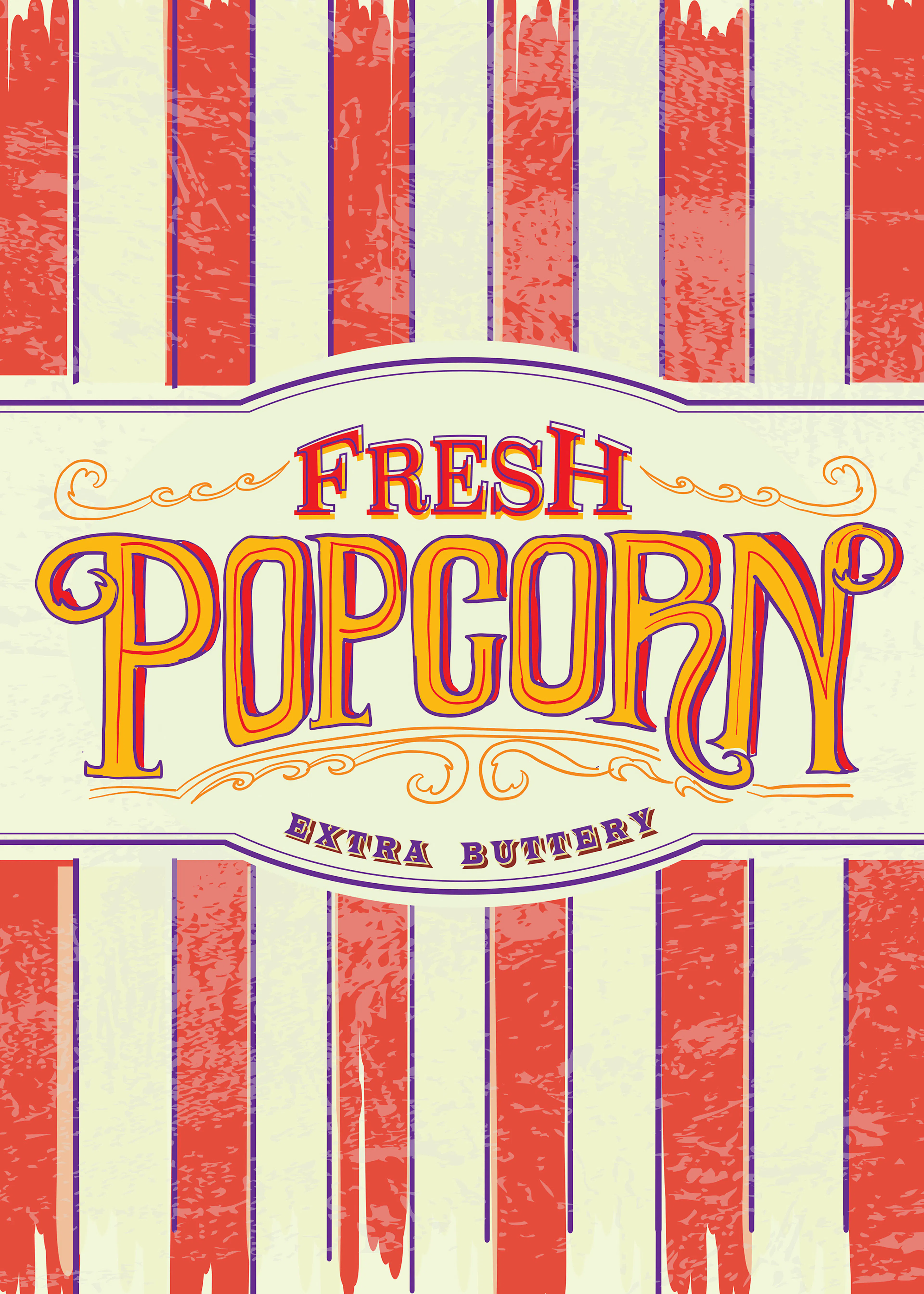 Retro Popcorn Poster 0