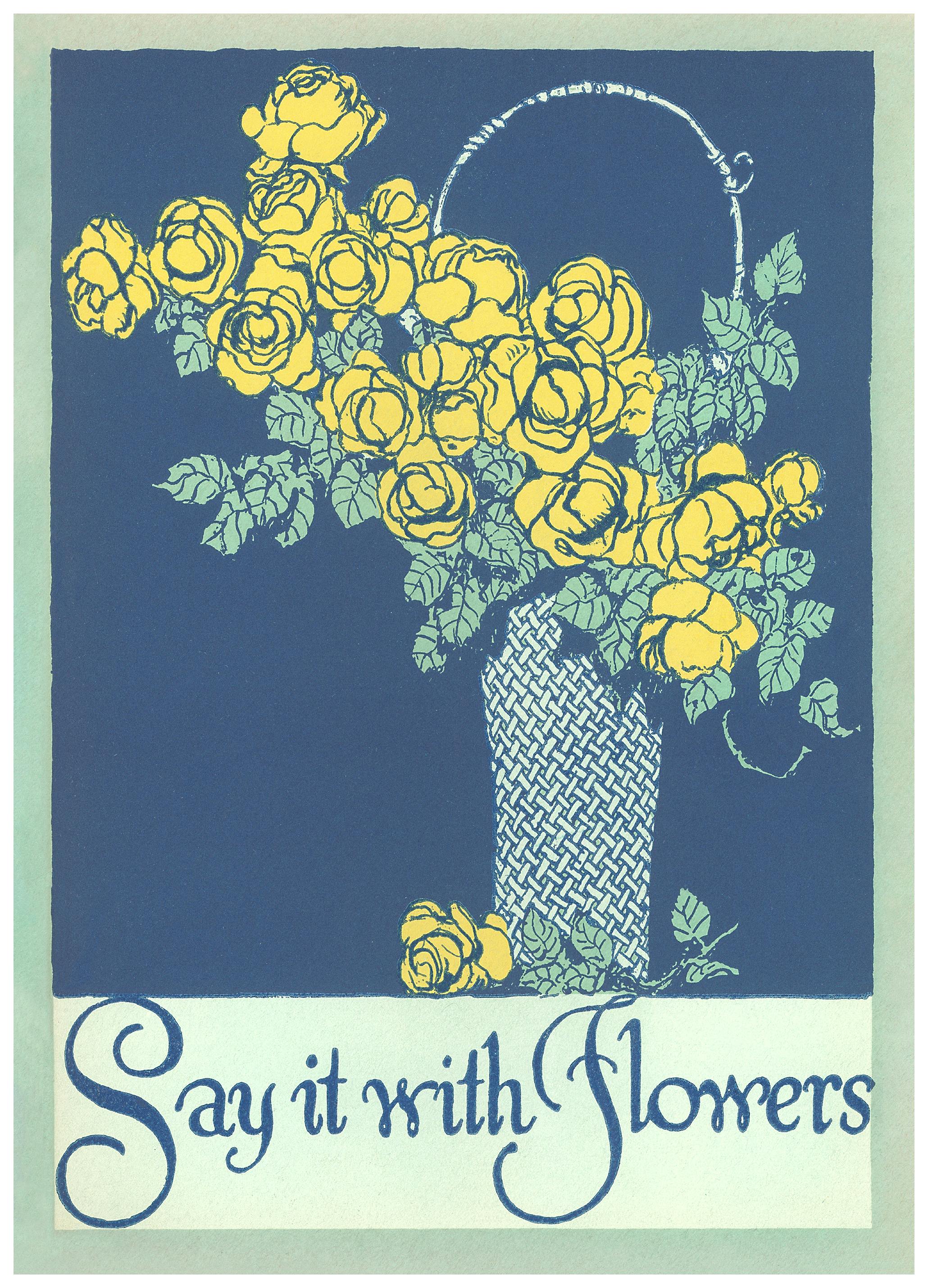 Prints Say it with Flowers Poster (50x70 cm) - Poster Store