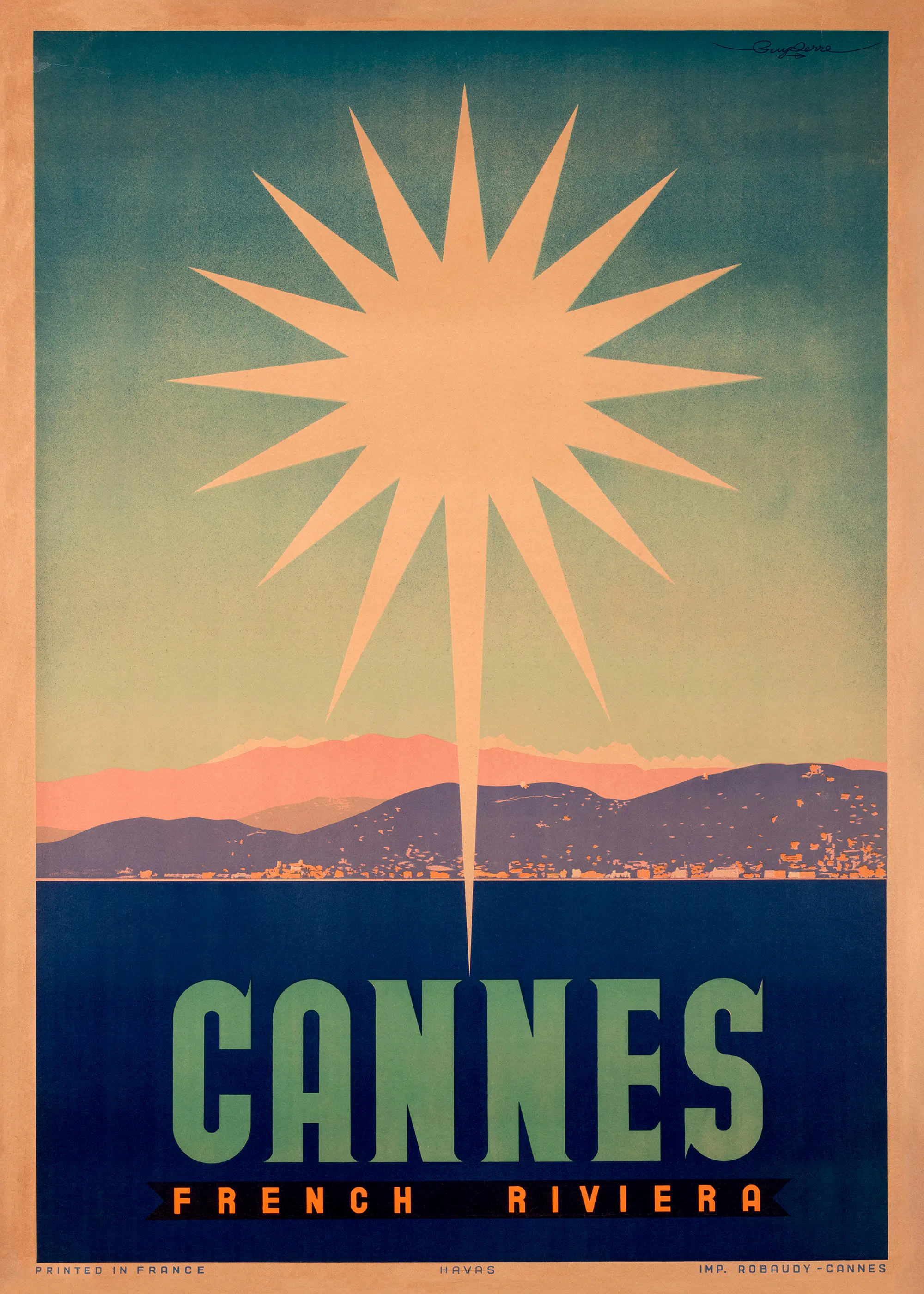 Vintage Cannes Poster 0