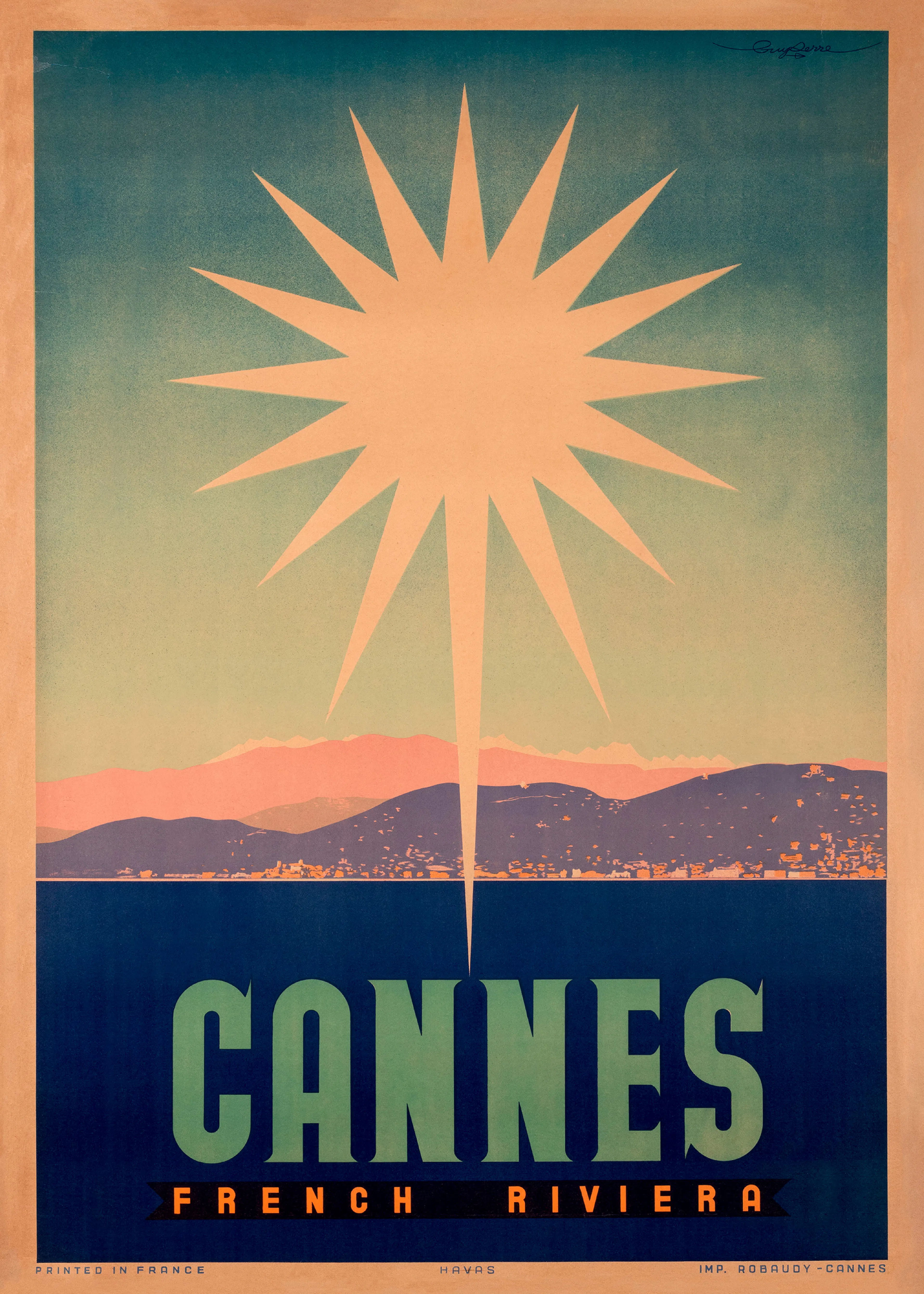 Vintage Cannes Poster 0