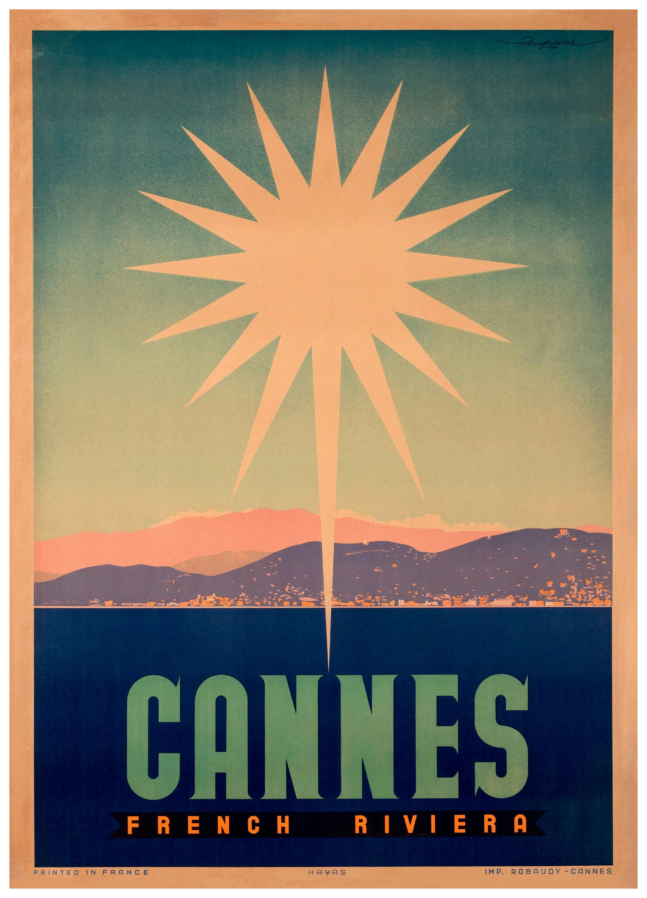 Vintage Cannes Poster (50x70 cm) - Poster Store
