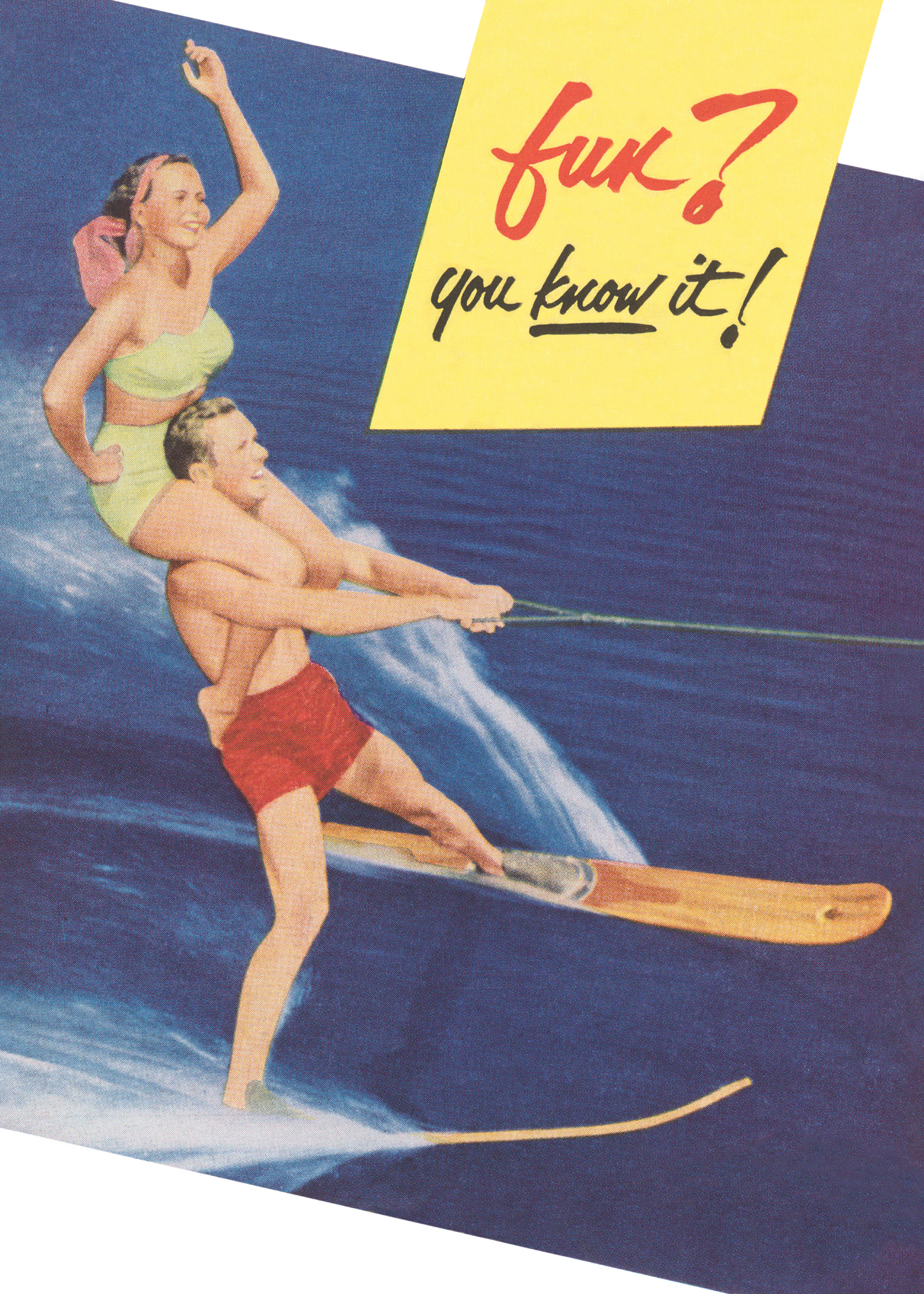 Vintage Water Skiing Poster 0
