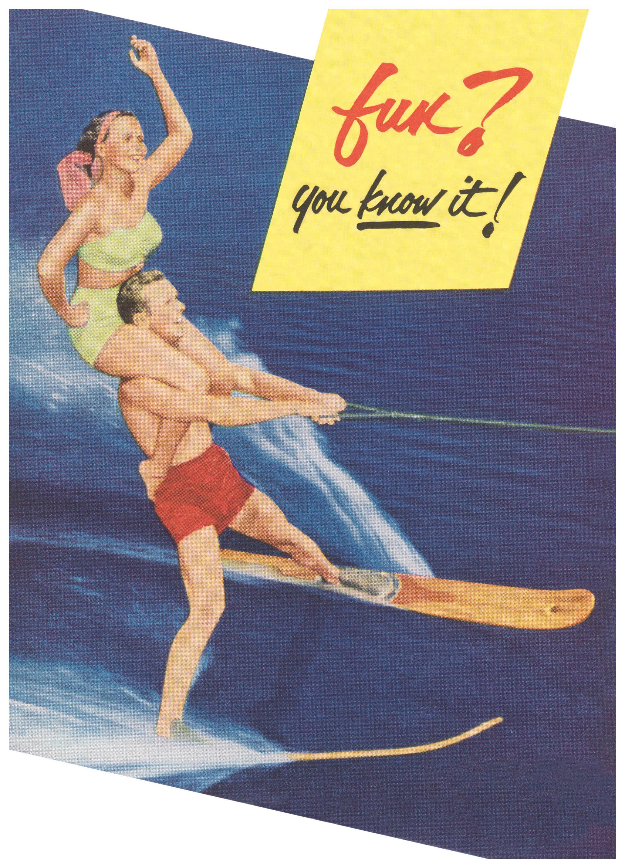 Vintage Water Skiing Poster (30x40 cm) - Poster Store