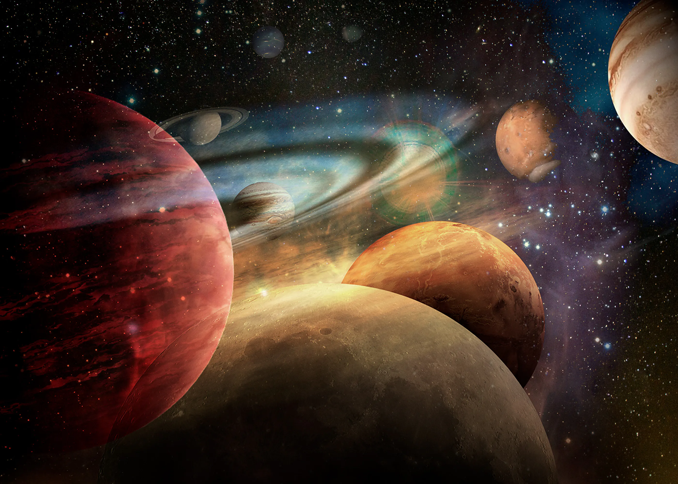 Planets in Space Poster 0