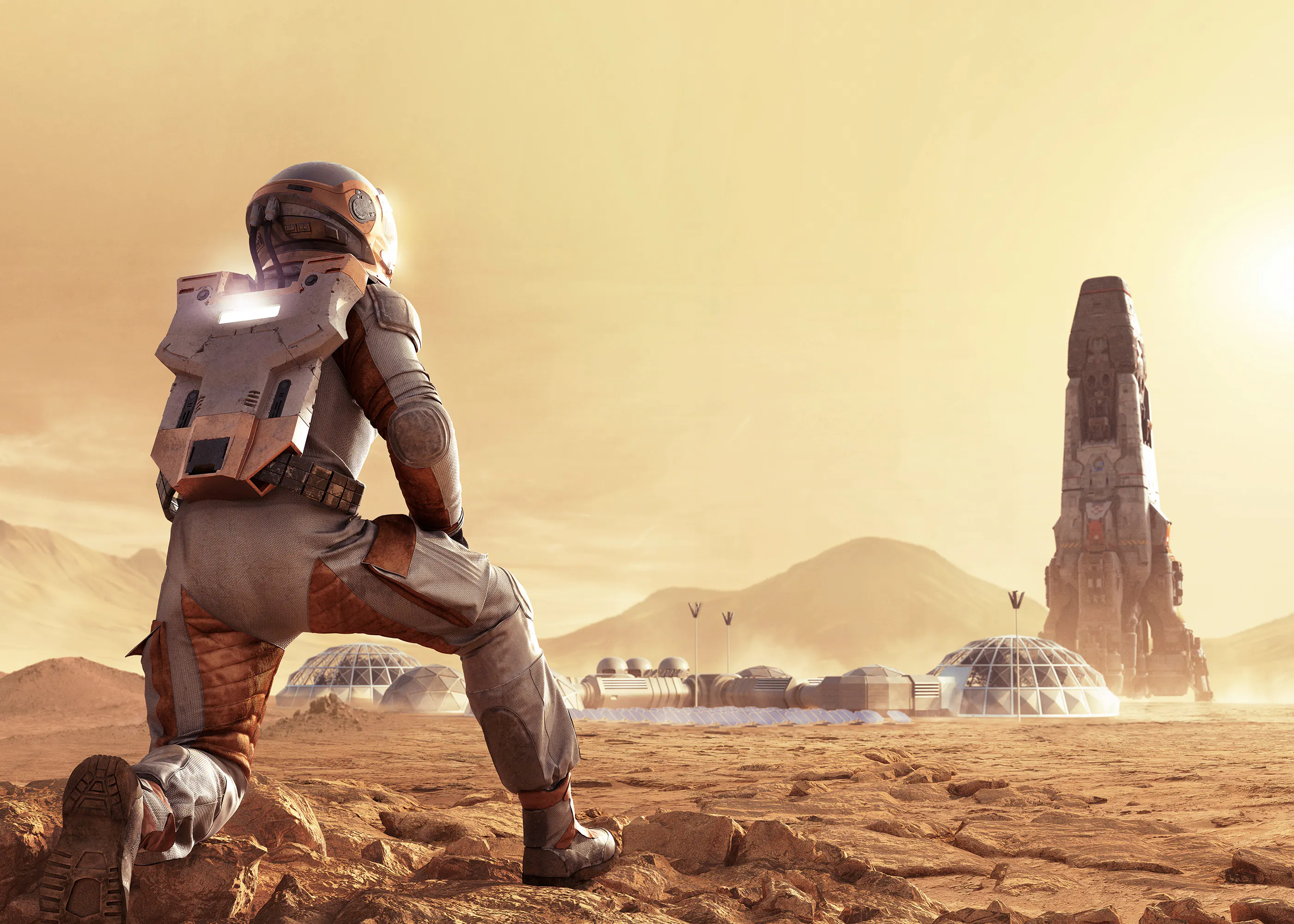 Astronaut on Mars Poster 0