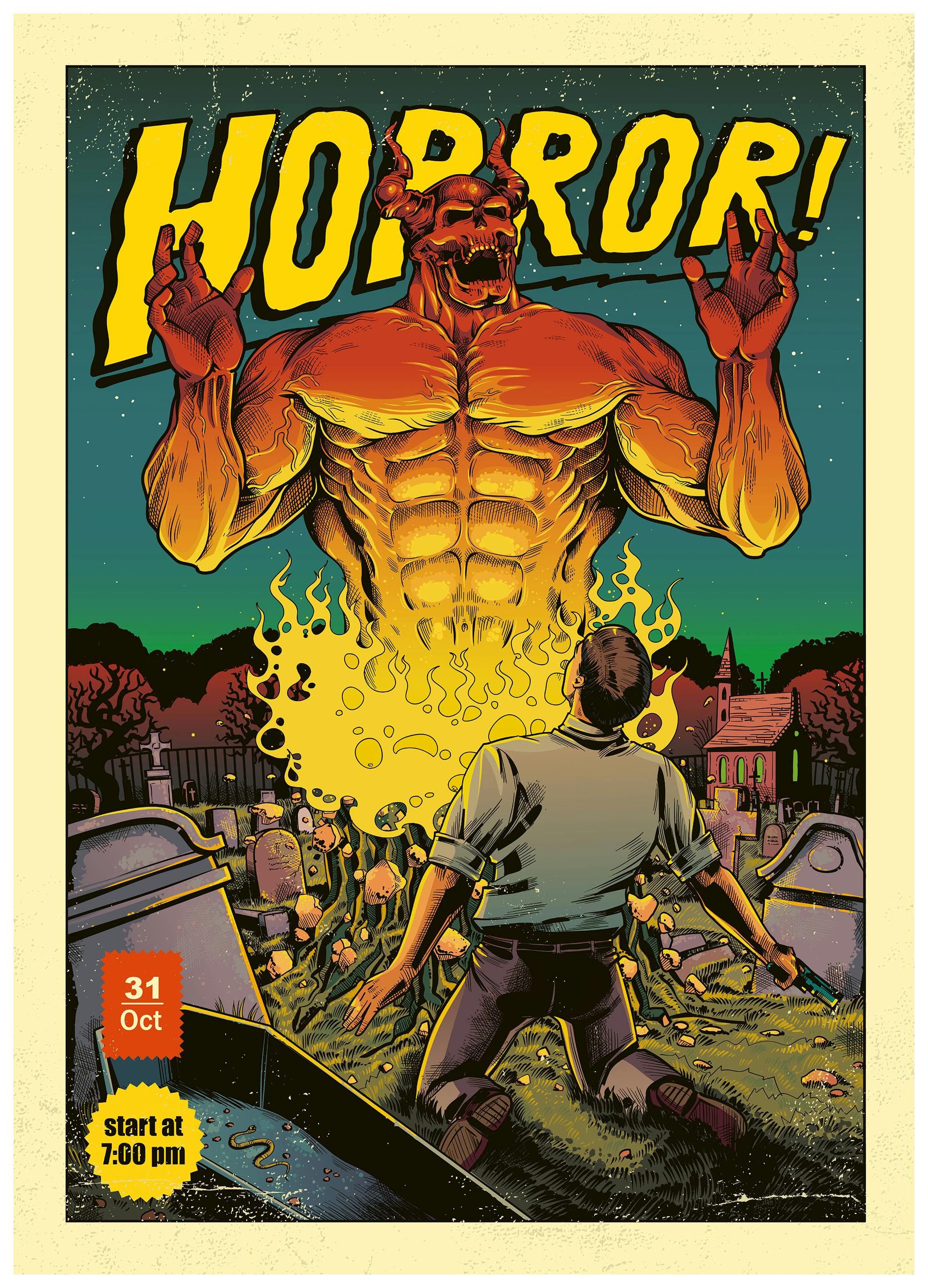 Retro Horror Nr. 1 Poster (40x50 cm) - Poster Store