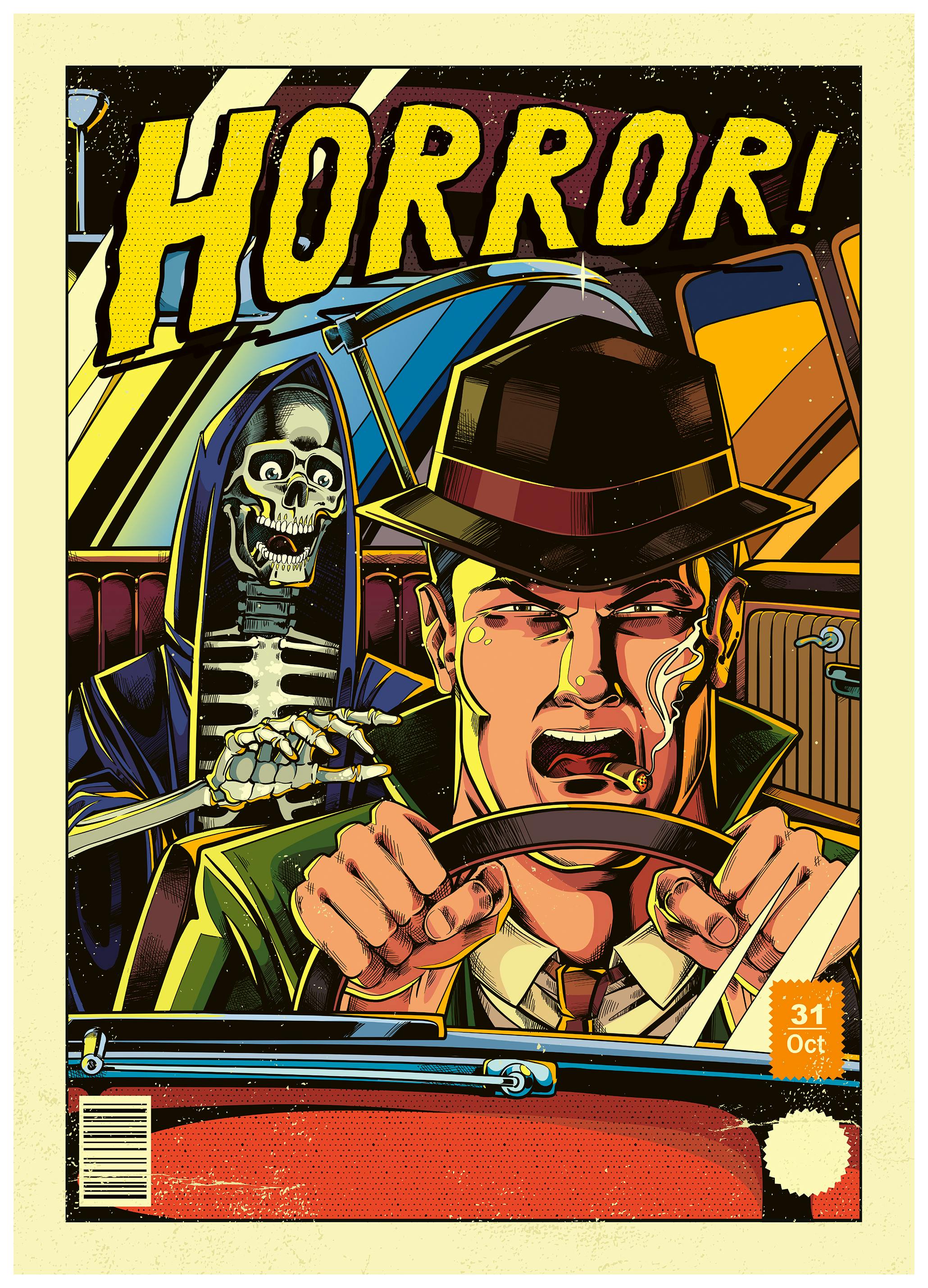 Rétro Horreur N°2 Affiche (50x70 cm) - Poster Store