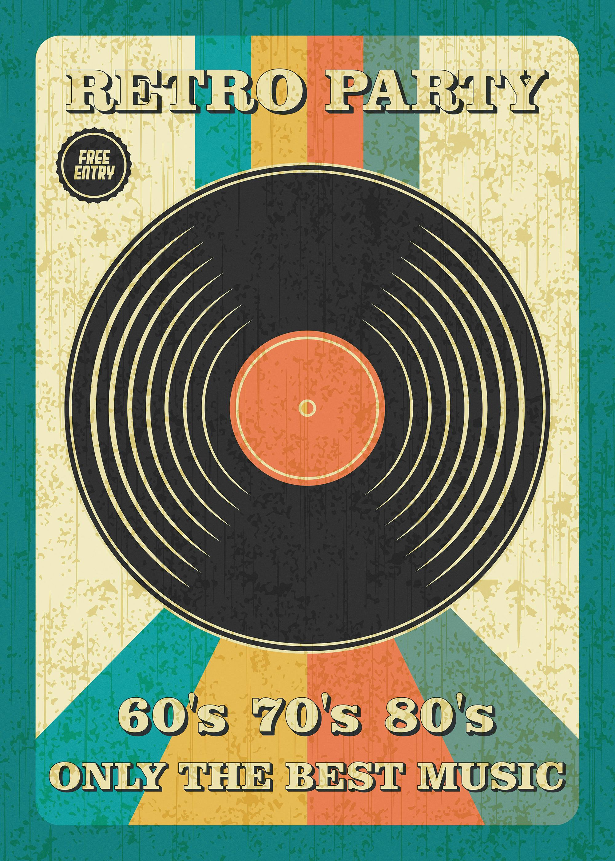 レトロパーティービニールポスター 0