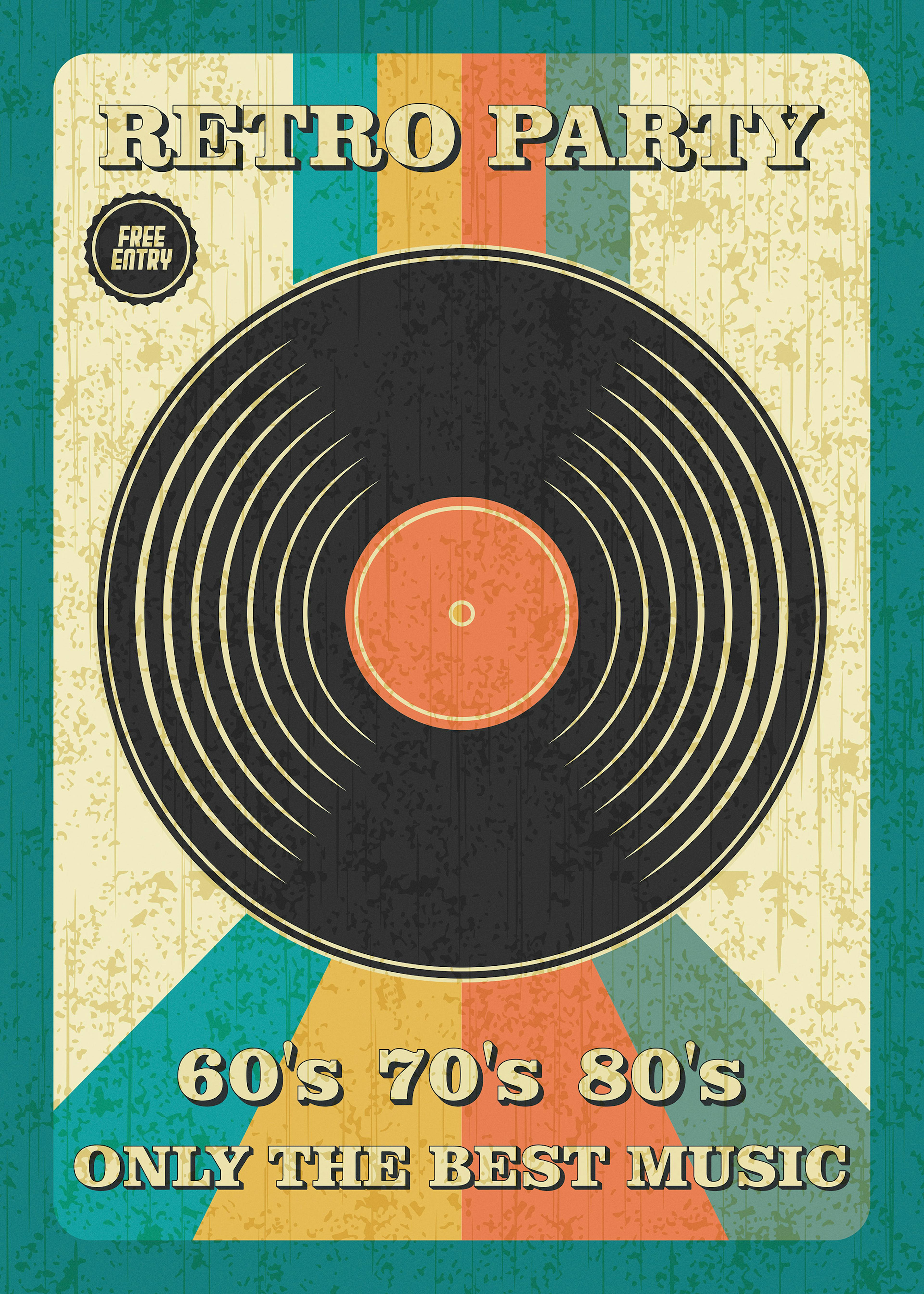 レトロパーティービニールポスター 0