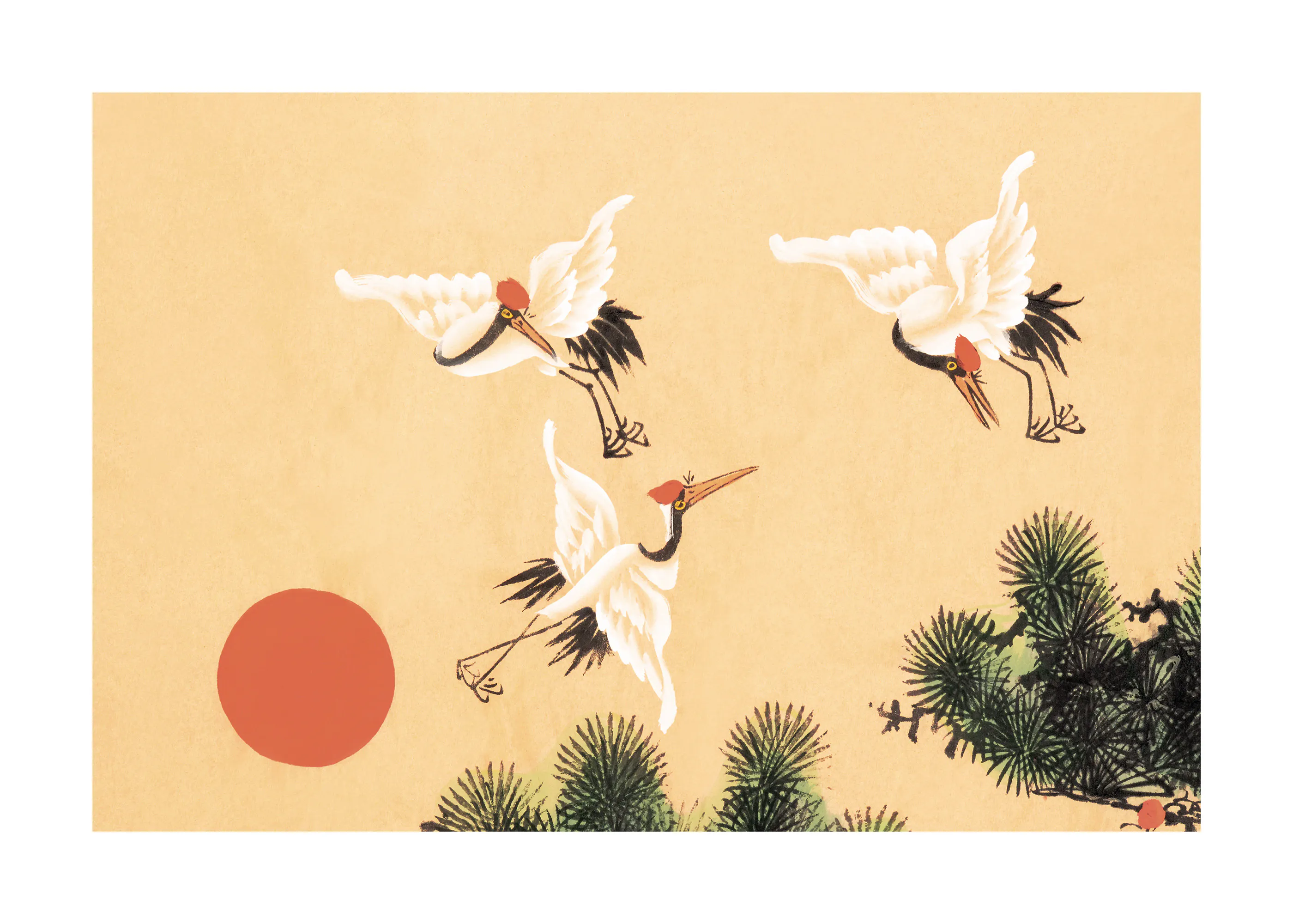 Flying Cranes Poster 0