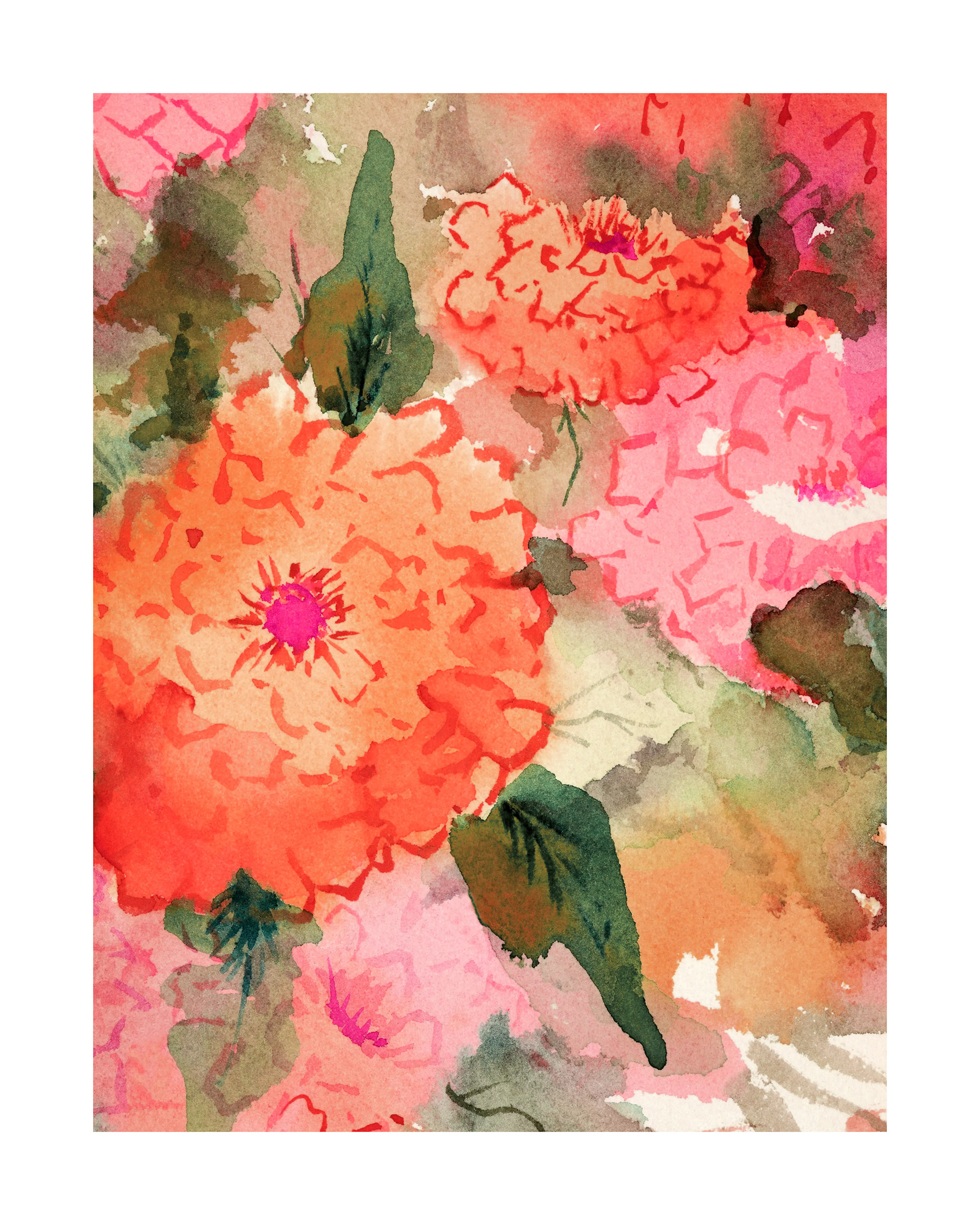 Aquarell Blumen Poster 0