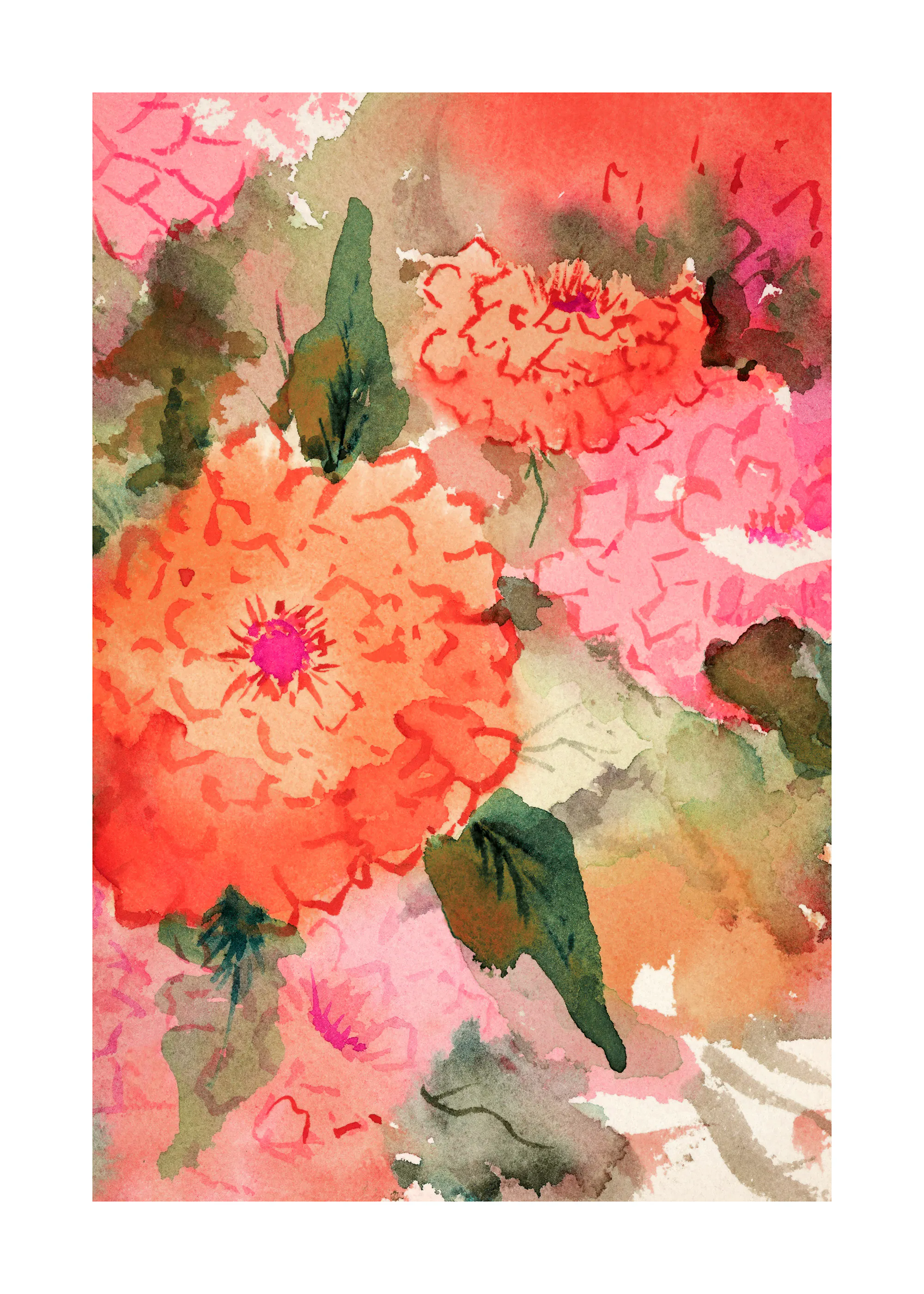 Watercolor Flowers Poster 0