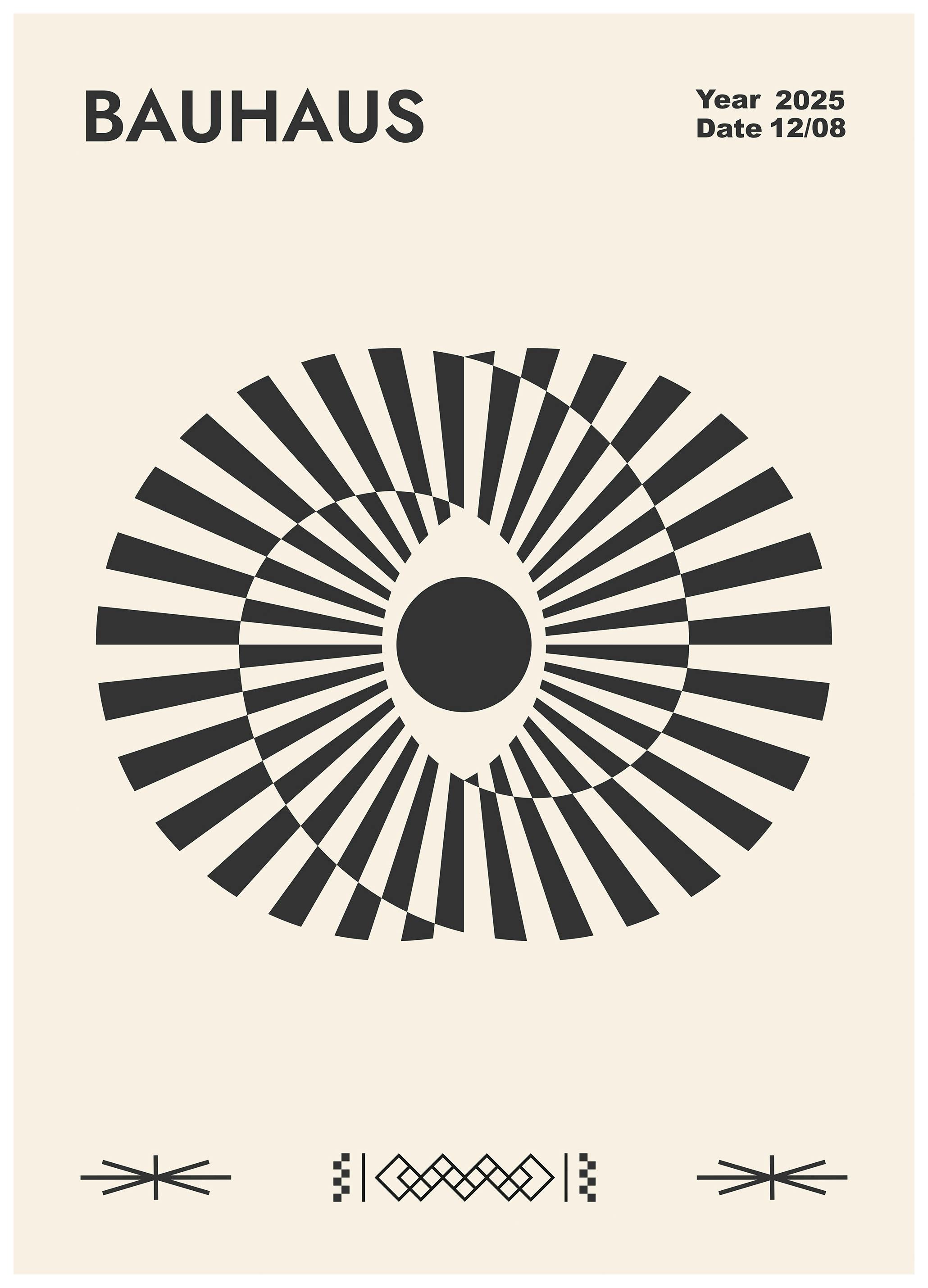 Bauhaus Optisk Plakat (70x100 cm) - Poster Store