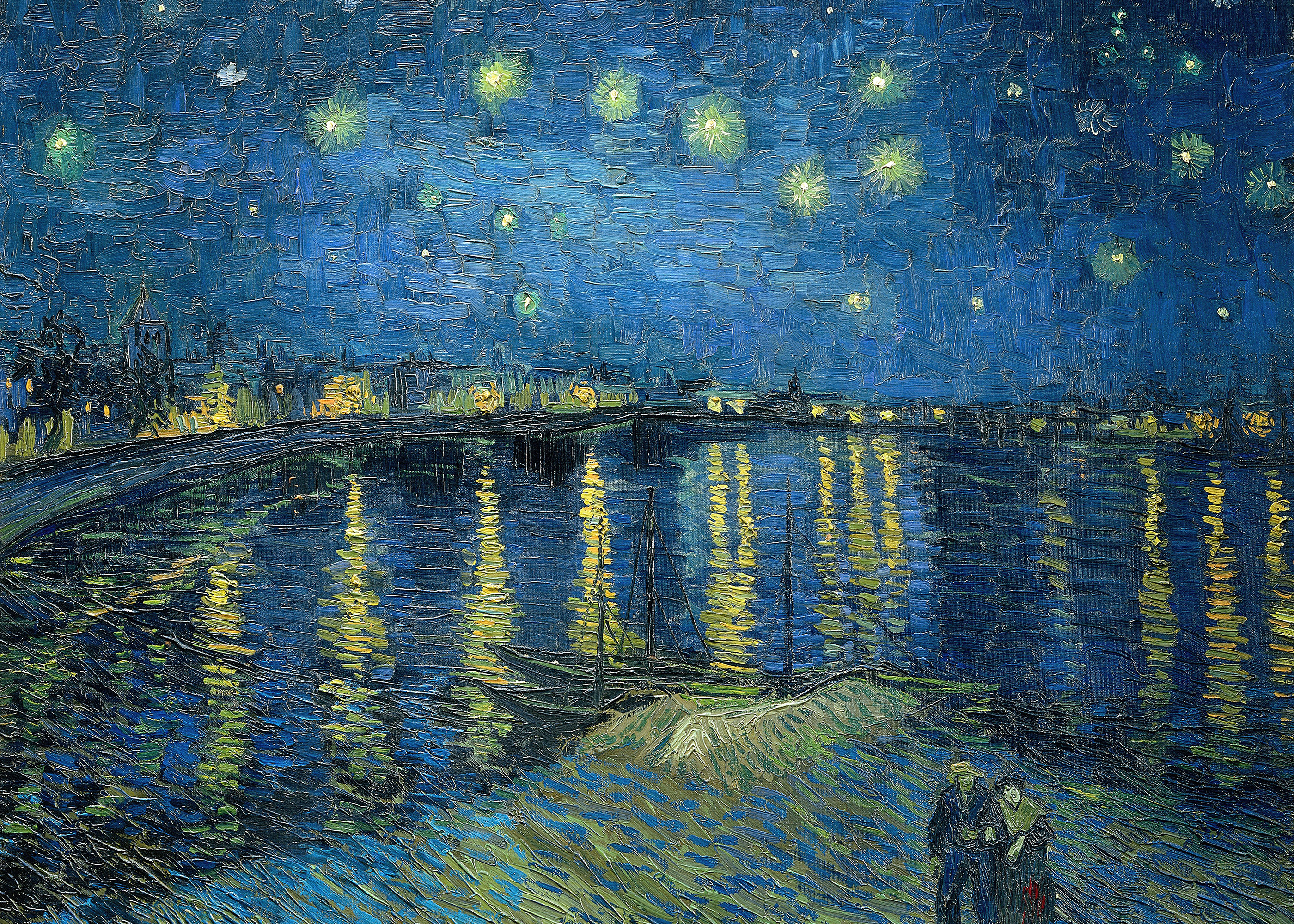 ヴィンセント・ヴァン・ゴッホ ローヌ川の星月夜 名画アートポスター