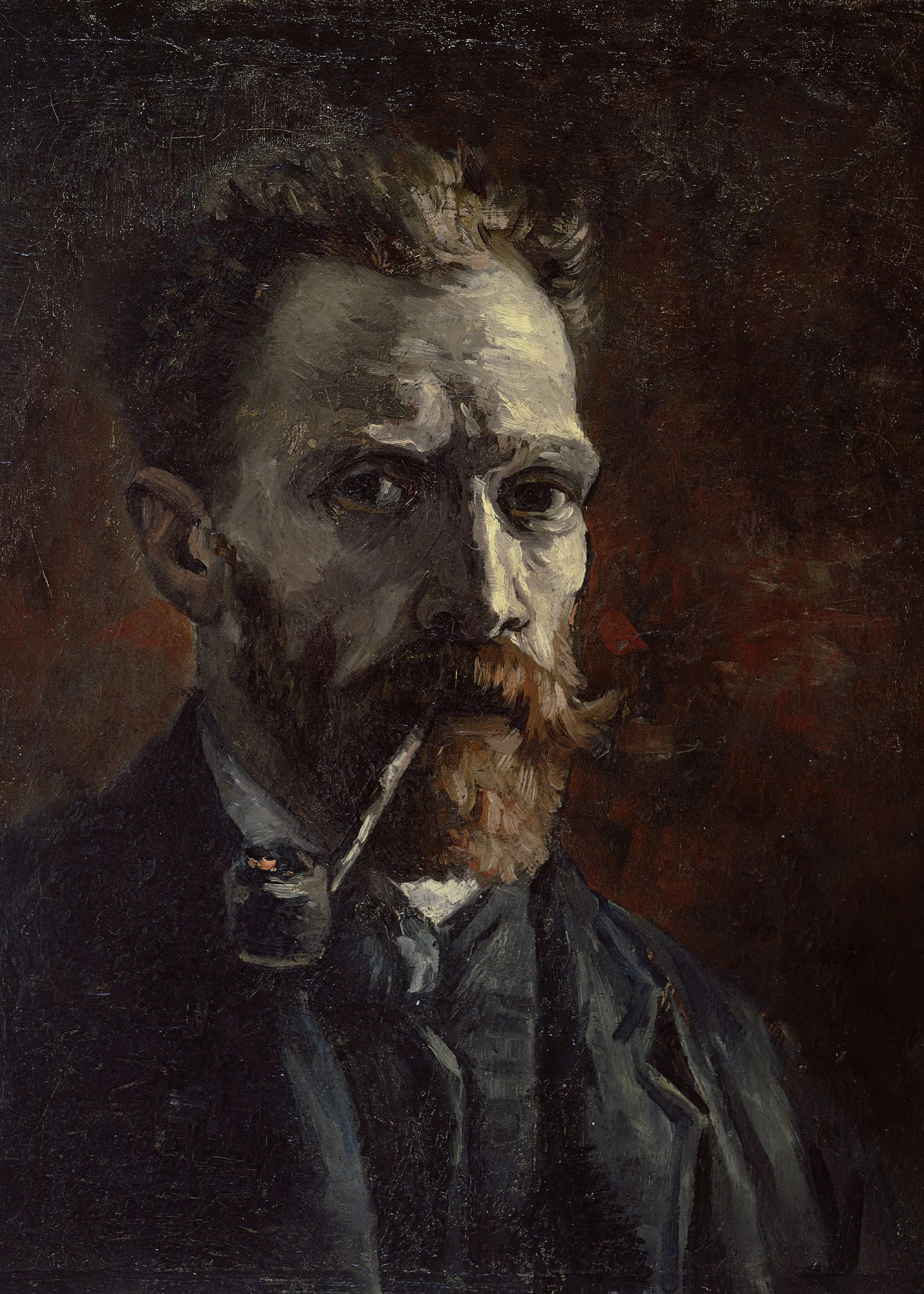 Vincent Van Gogh- Self Portrait with Pipe Poster 0
