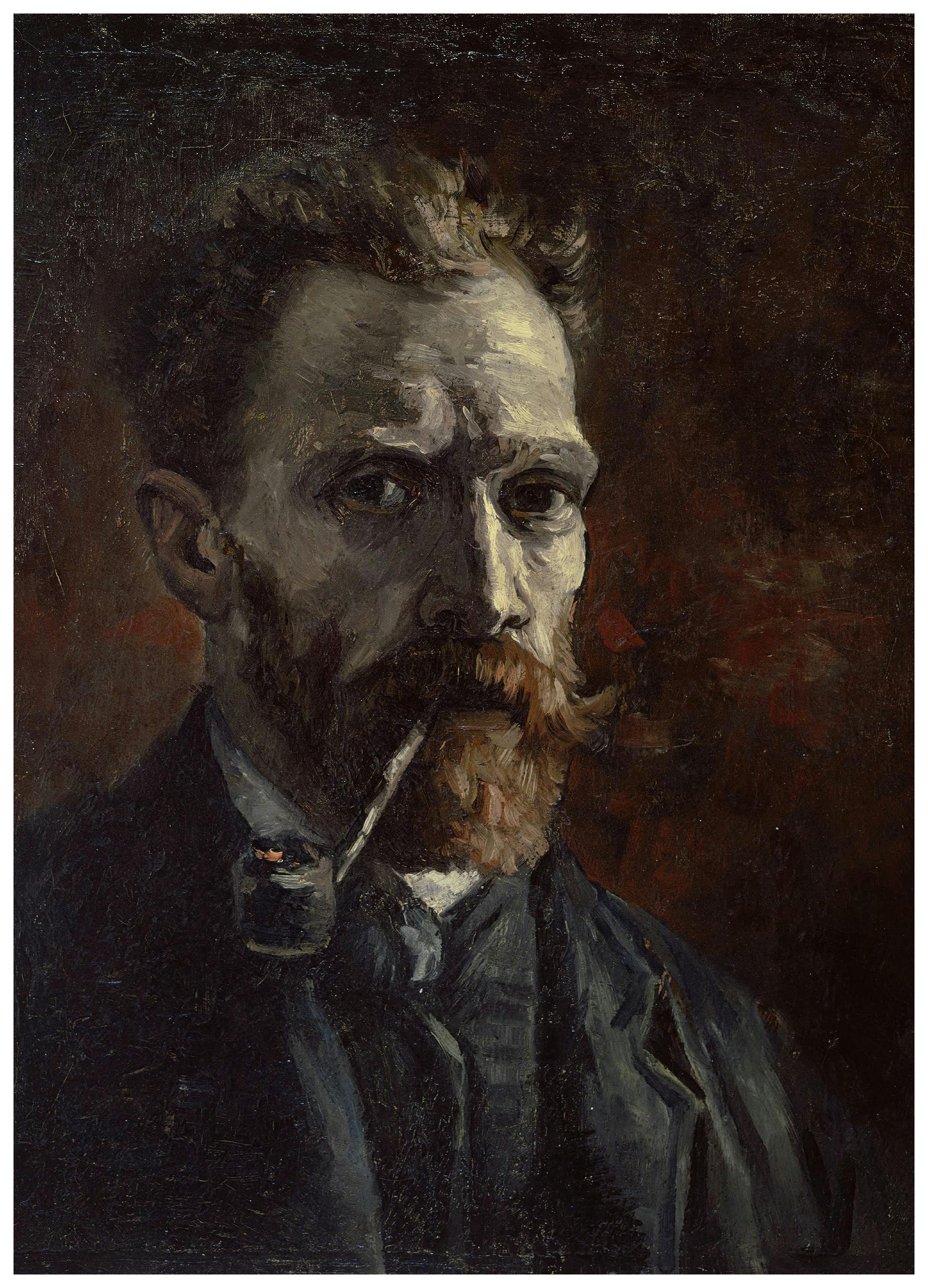 Vincent Van Gogh- Self Portrait with Pipe Poster (70x100 cm) - Poster Store