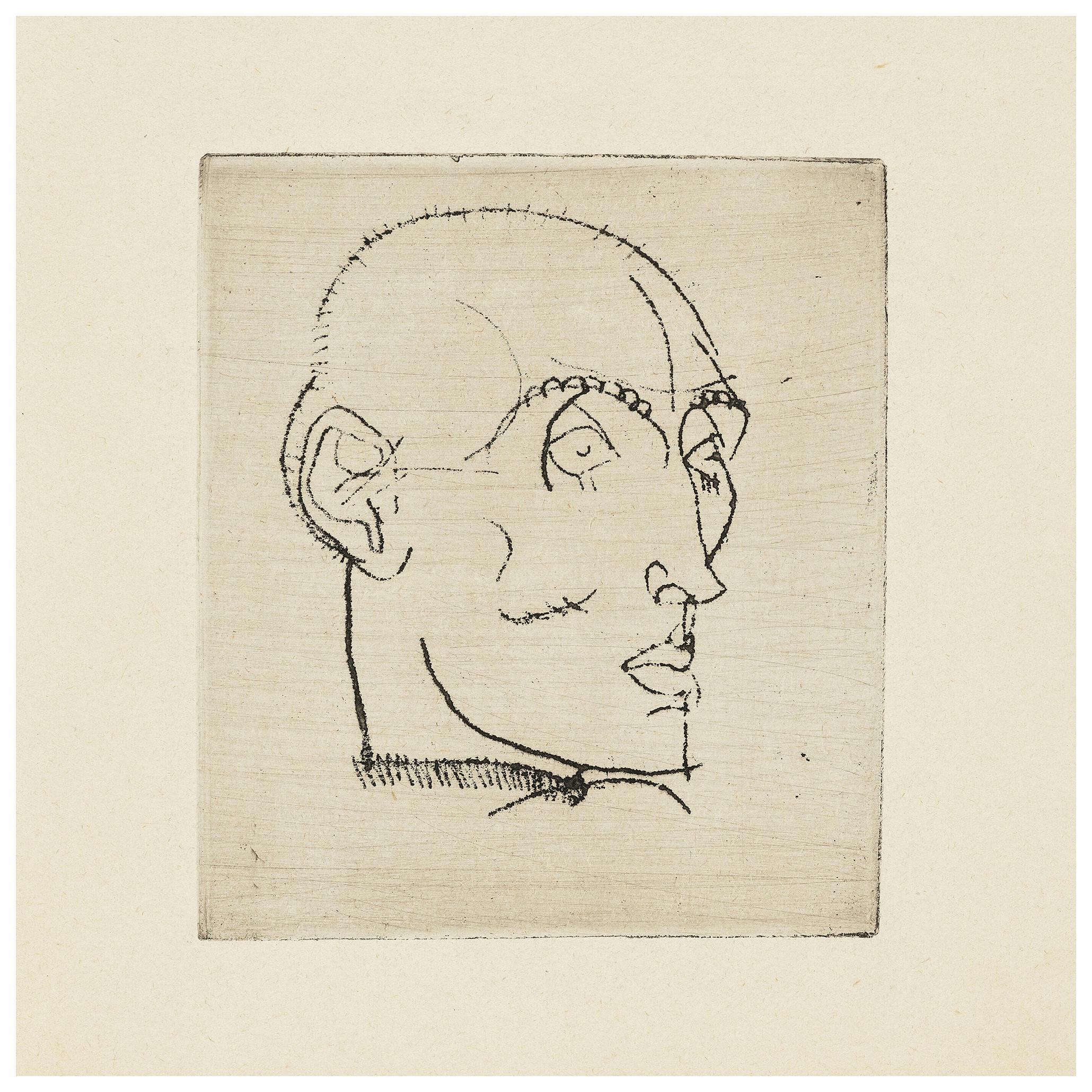 Egon Schiele- Portrait of a Man Poster (50x50 cm) - Poster Store