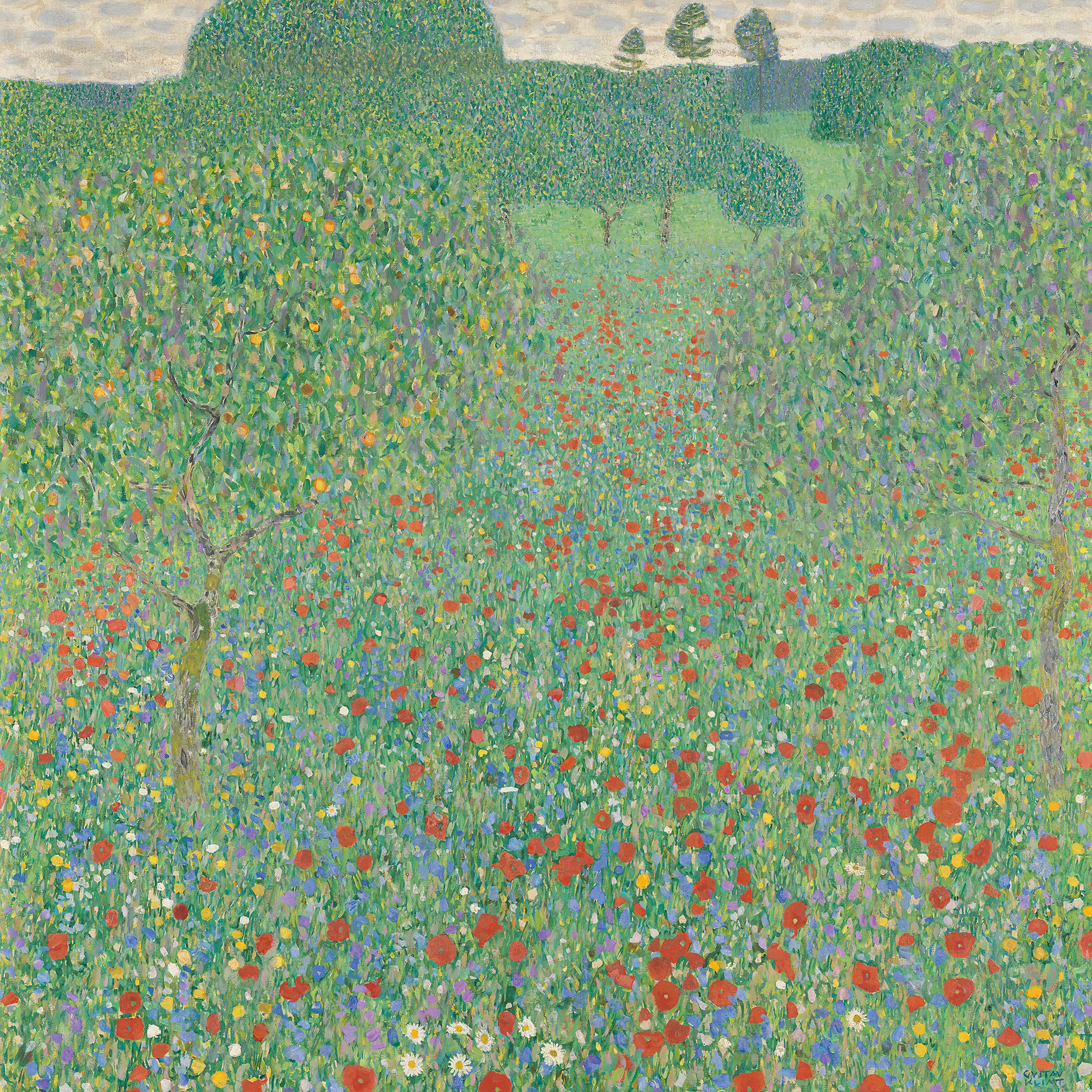 Gustav Klimt- Blooming Poppies Poster 0