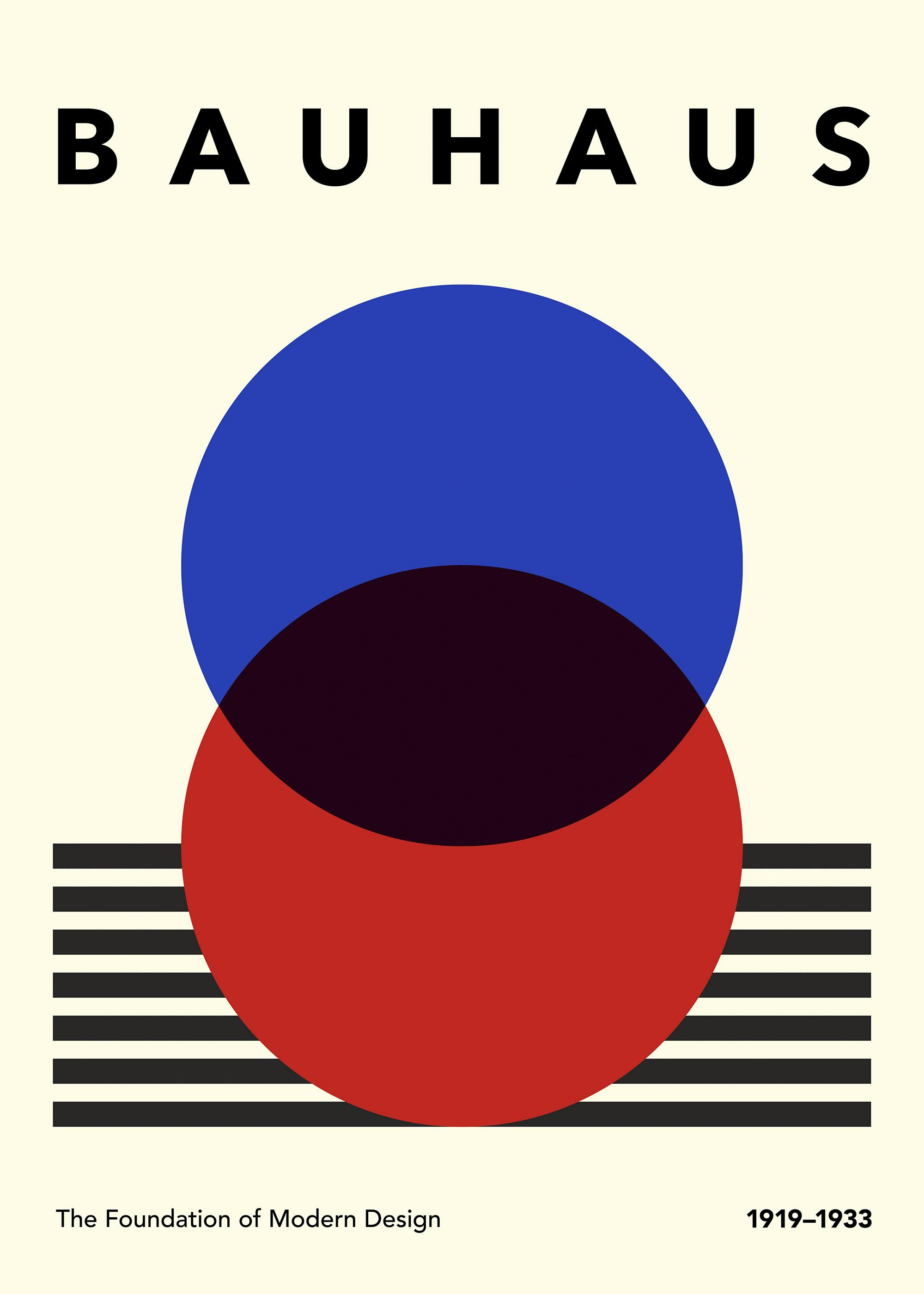 Bauhaus Striper og Sirkler No4 Plakat 0
