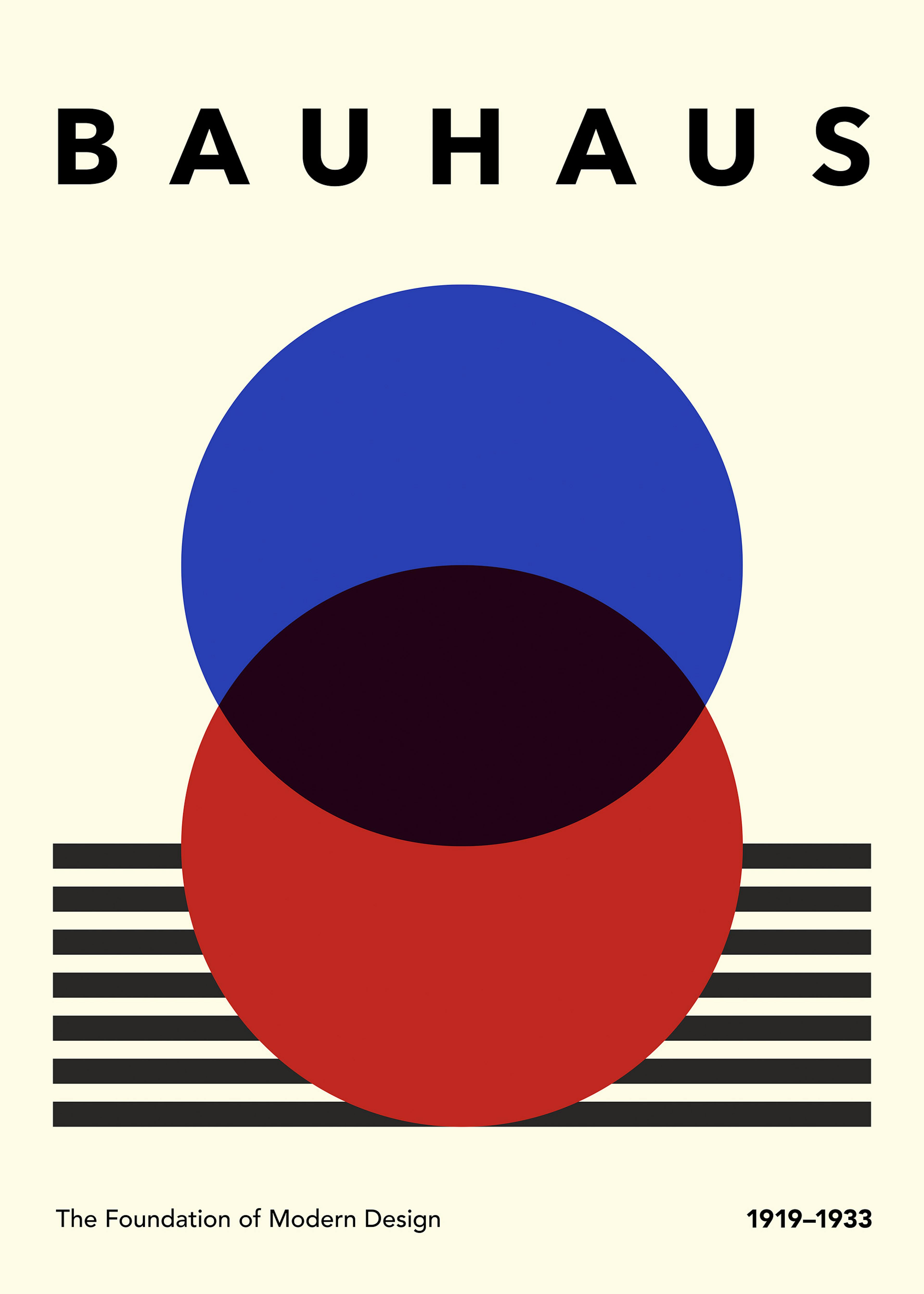 Bauhaus Striper og Sirkler No4 Plakat 0