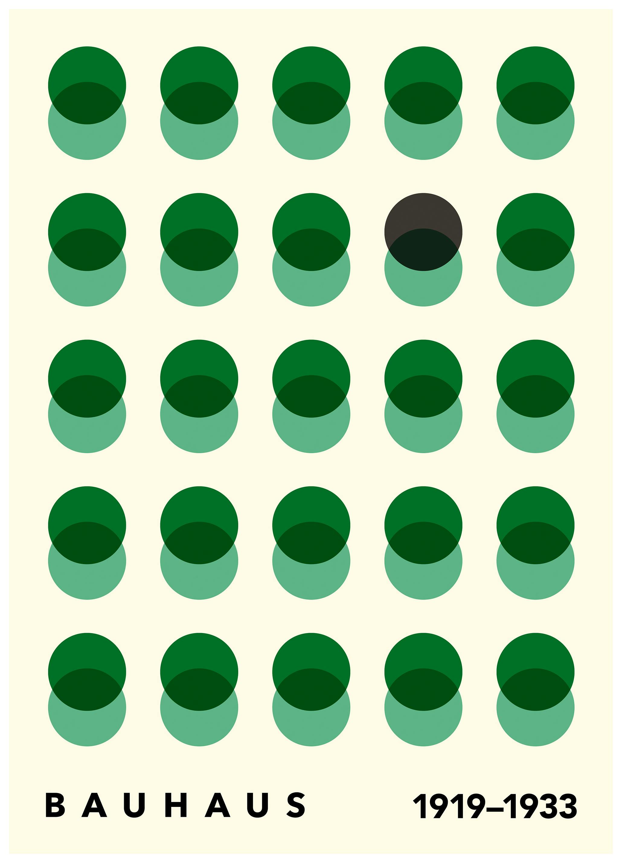 Prints Bauhaus Circles No3 Poster (70x100 cm) - Poster Store
