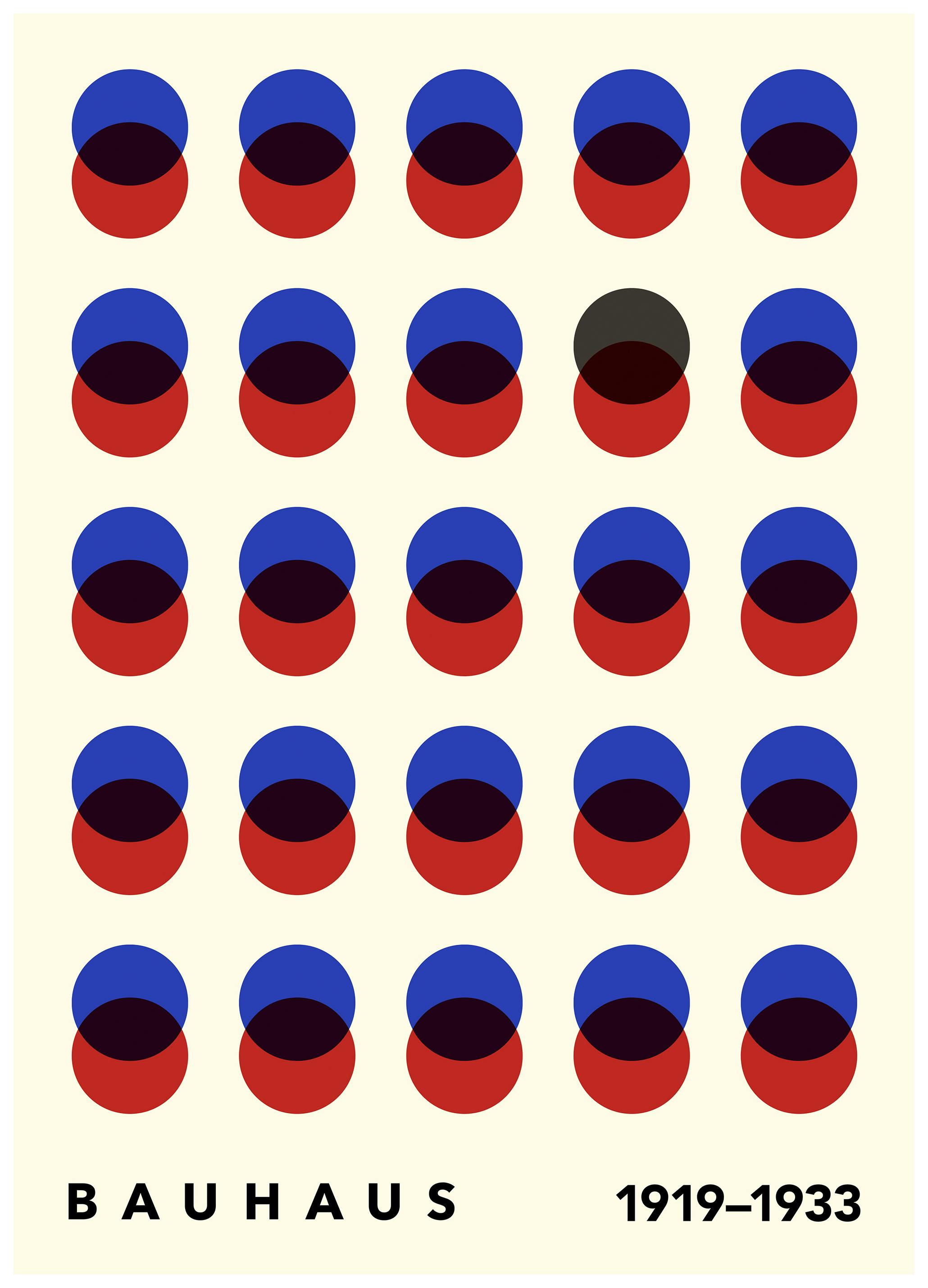 Bauhaus Circles No4 Poster (30x40 cm) - Poster Store