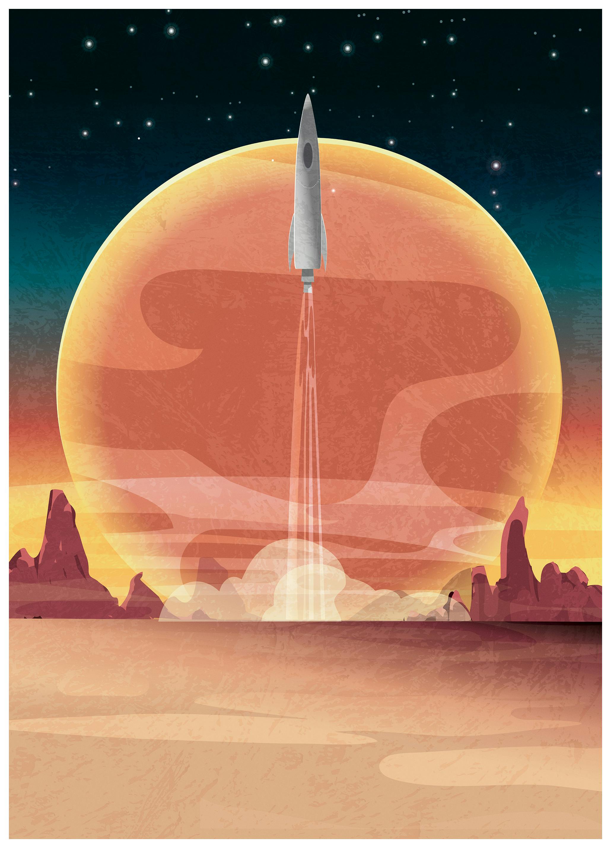 Zu den Sternen Poster (50x70 cm) - Poster Store