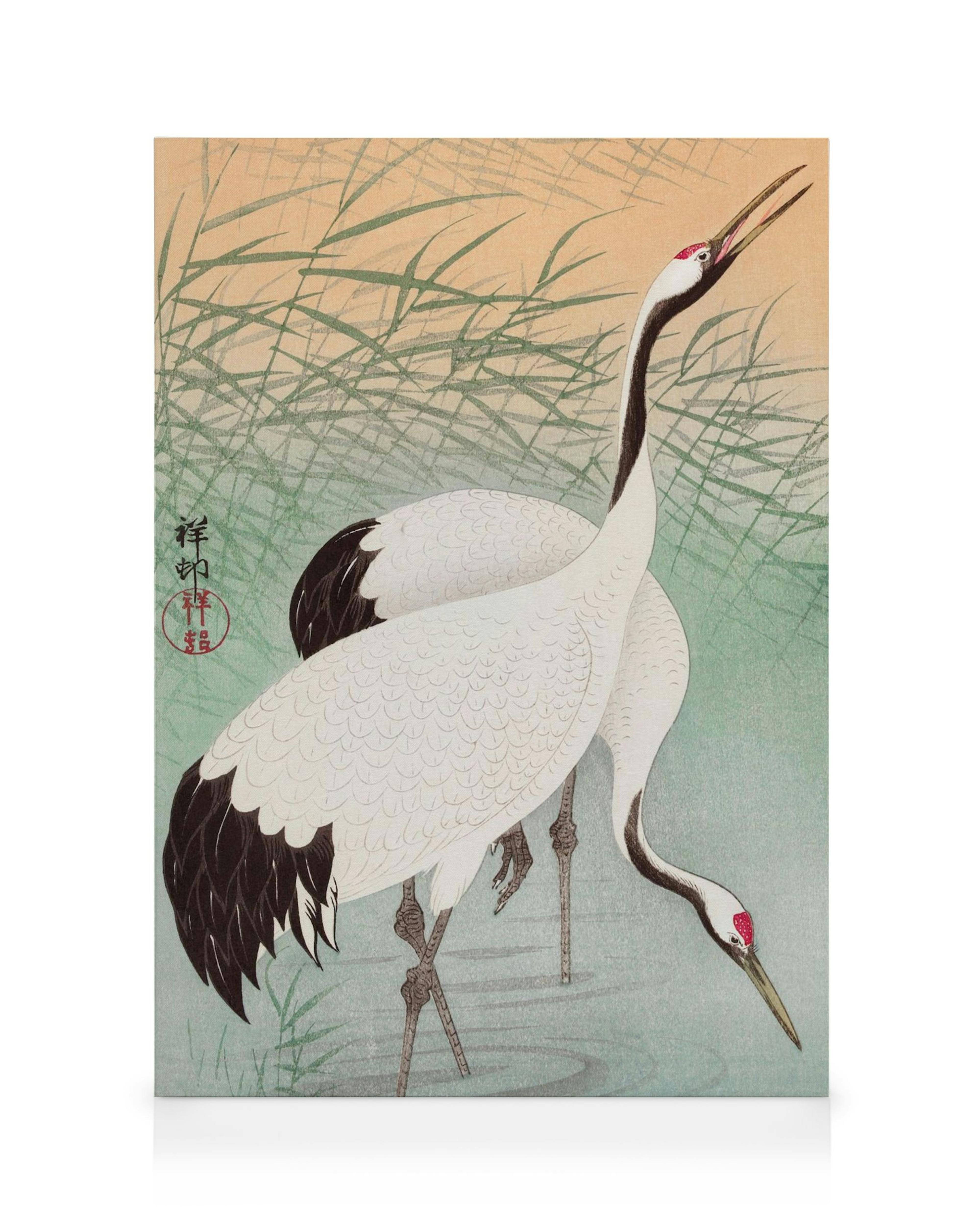 Ohara Koson - Zwei Kraniche Leinwandbild 0