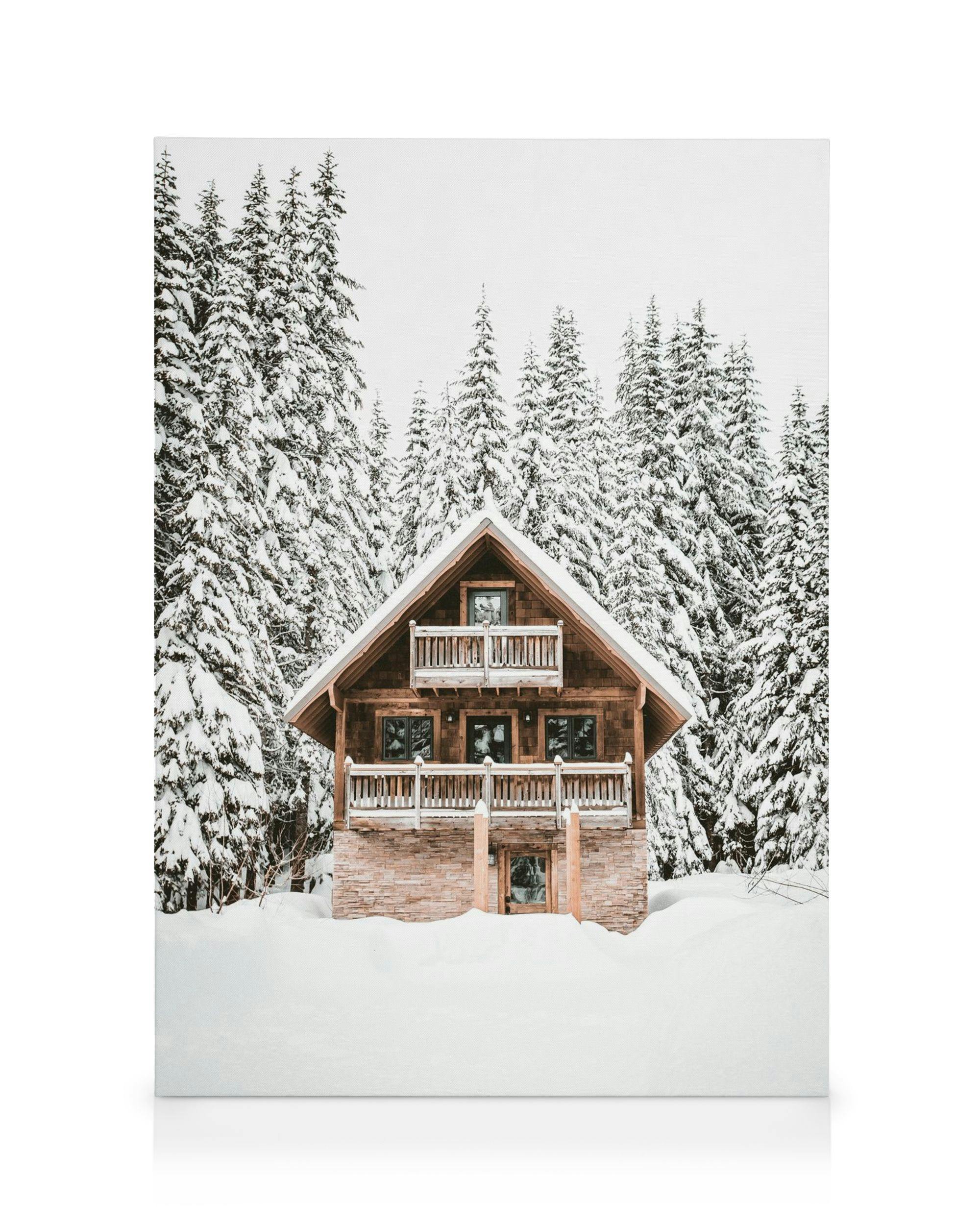 Canvas Prints - Holiday Cabin Canvas print (30x40 cm - Oak Frame) - Poster Store