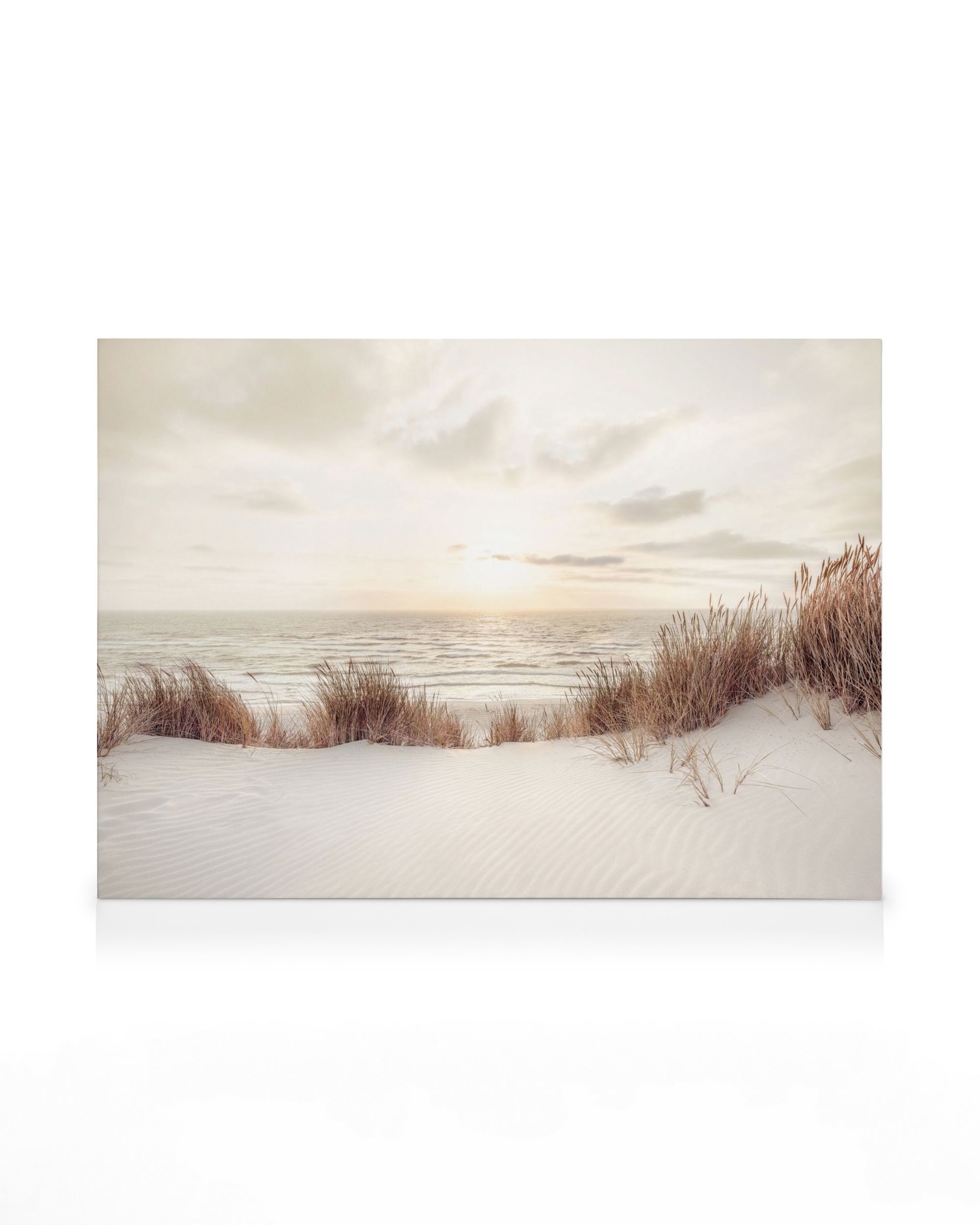 Sunset at Dune Beach Canvas | Beach Landscape with White Sand Dunes and ...