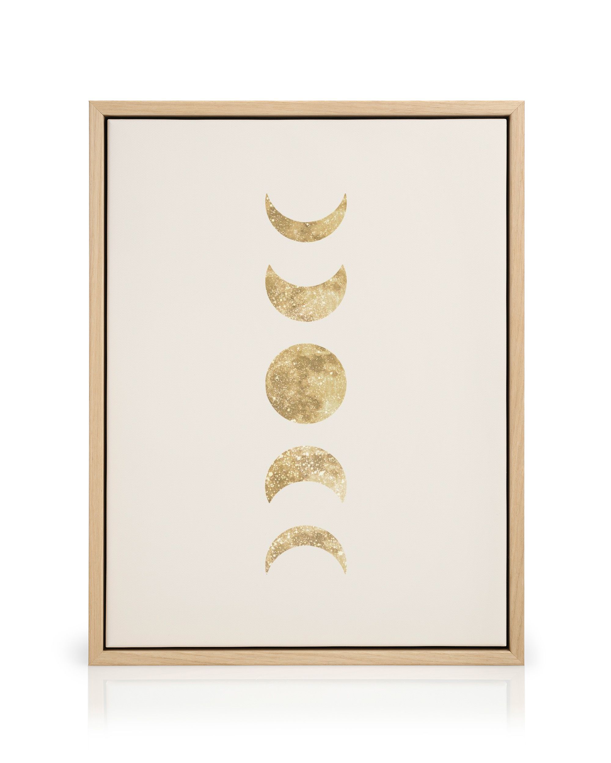 Poster su tela con fasi lunari, decorazione artistica da parete