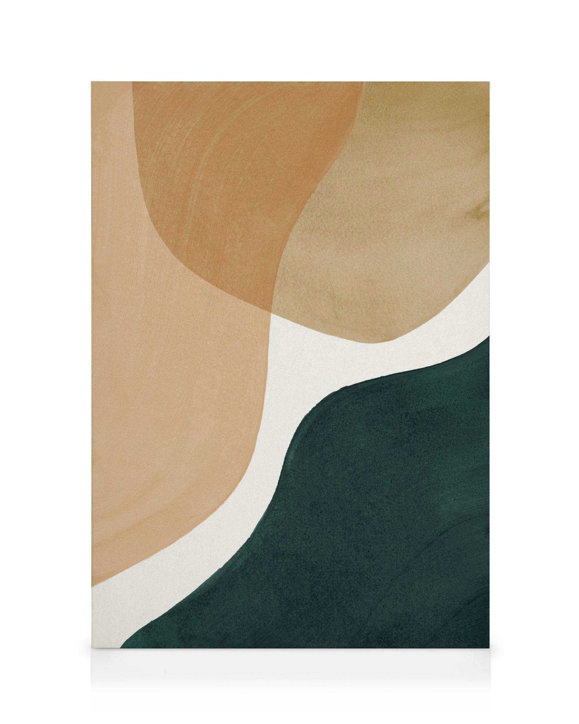 Aquarelle Abstraite Toile (50x70 cm - Cadre noir) - Poster Store