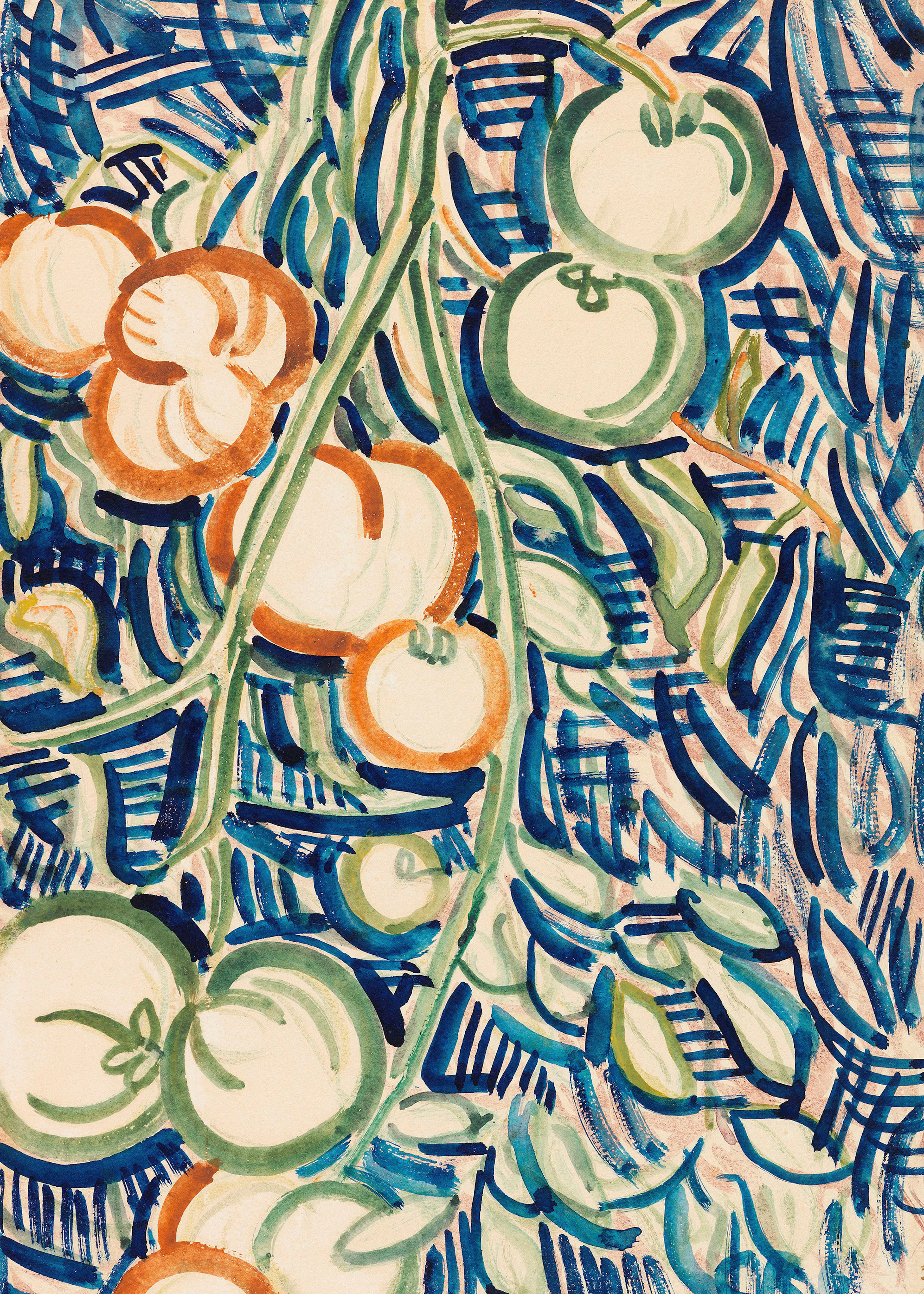 Christian Rohlfs - Hanging Branch with Red and Green Tomatoes Poster 0