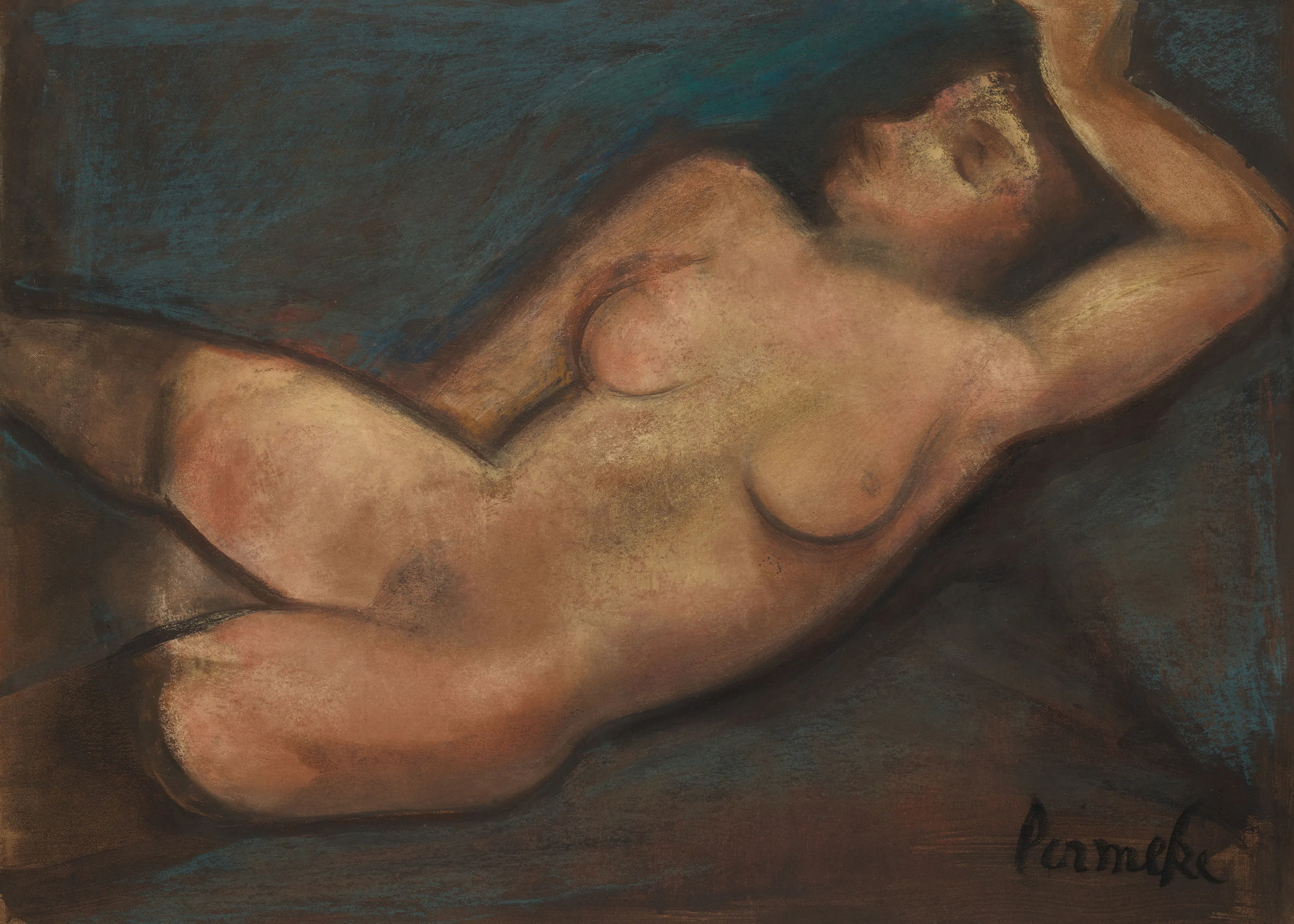 Constant Permeke - Reclining Nude with Arm Above Head Poster 0