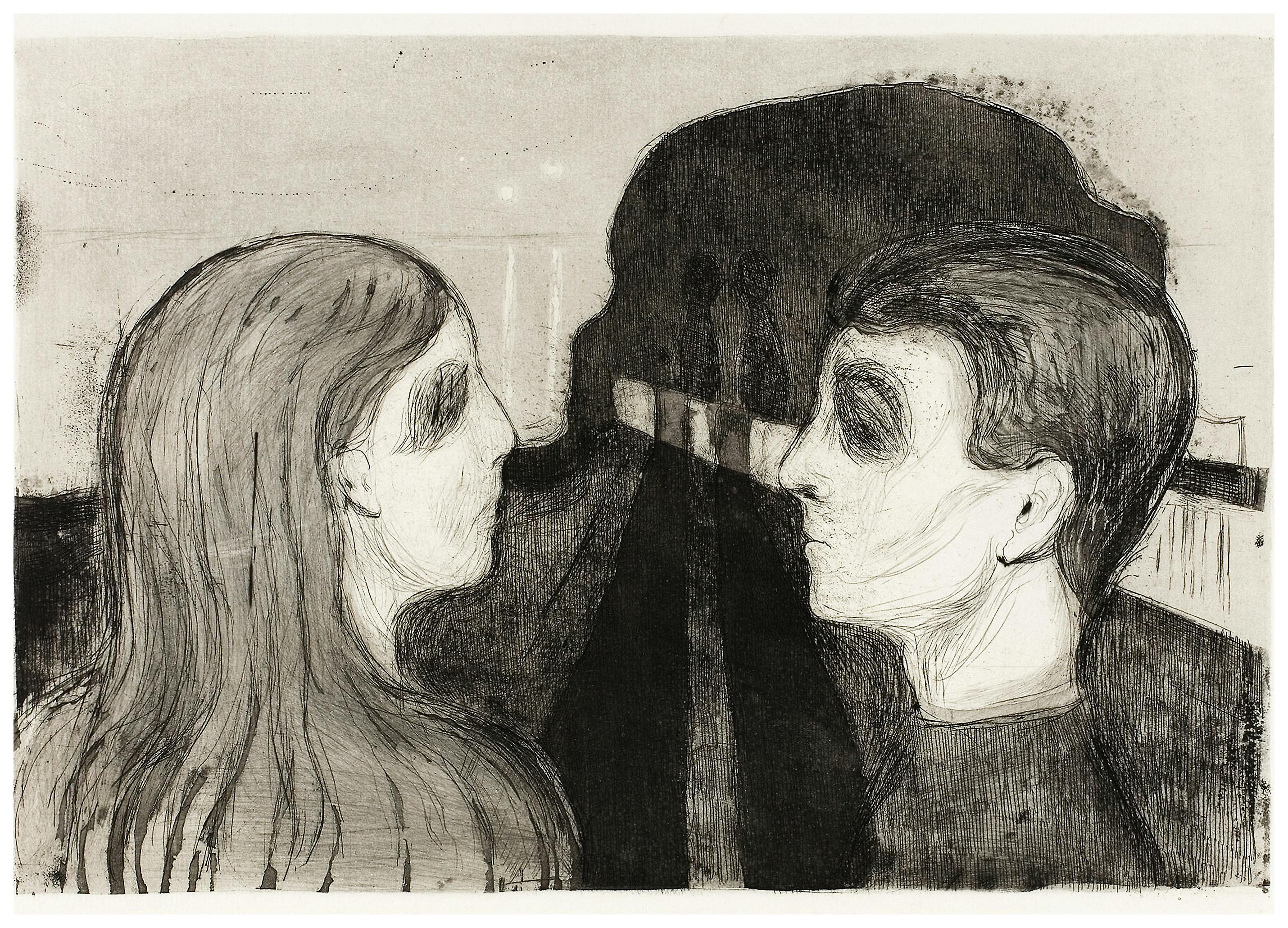 Edvard Munch - Attraction II Plakat (50x70 cm) - Poster Store