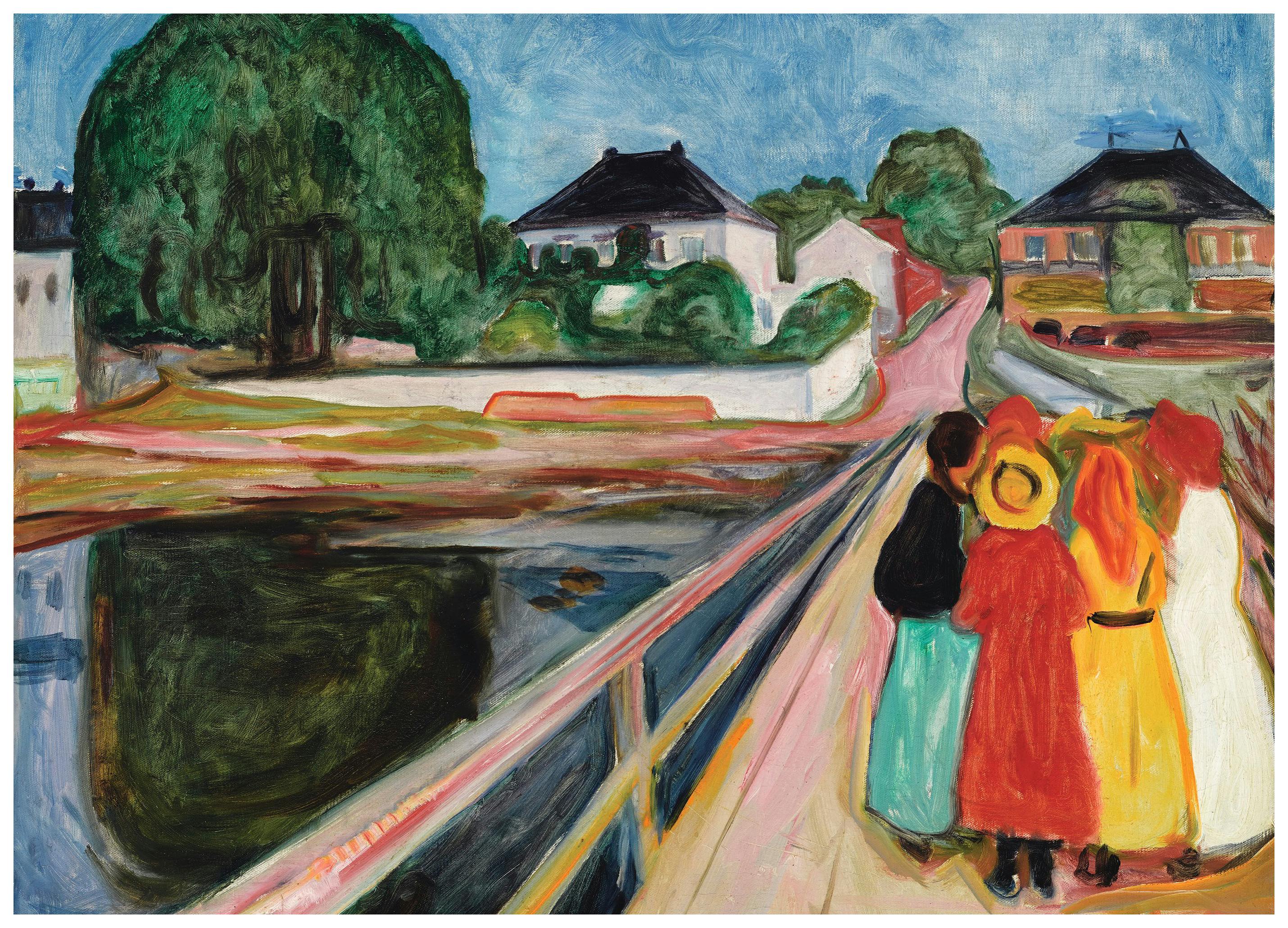 Edvard Munch - Girls on the Bridge Poster (50x70 cm) - Poster Store