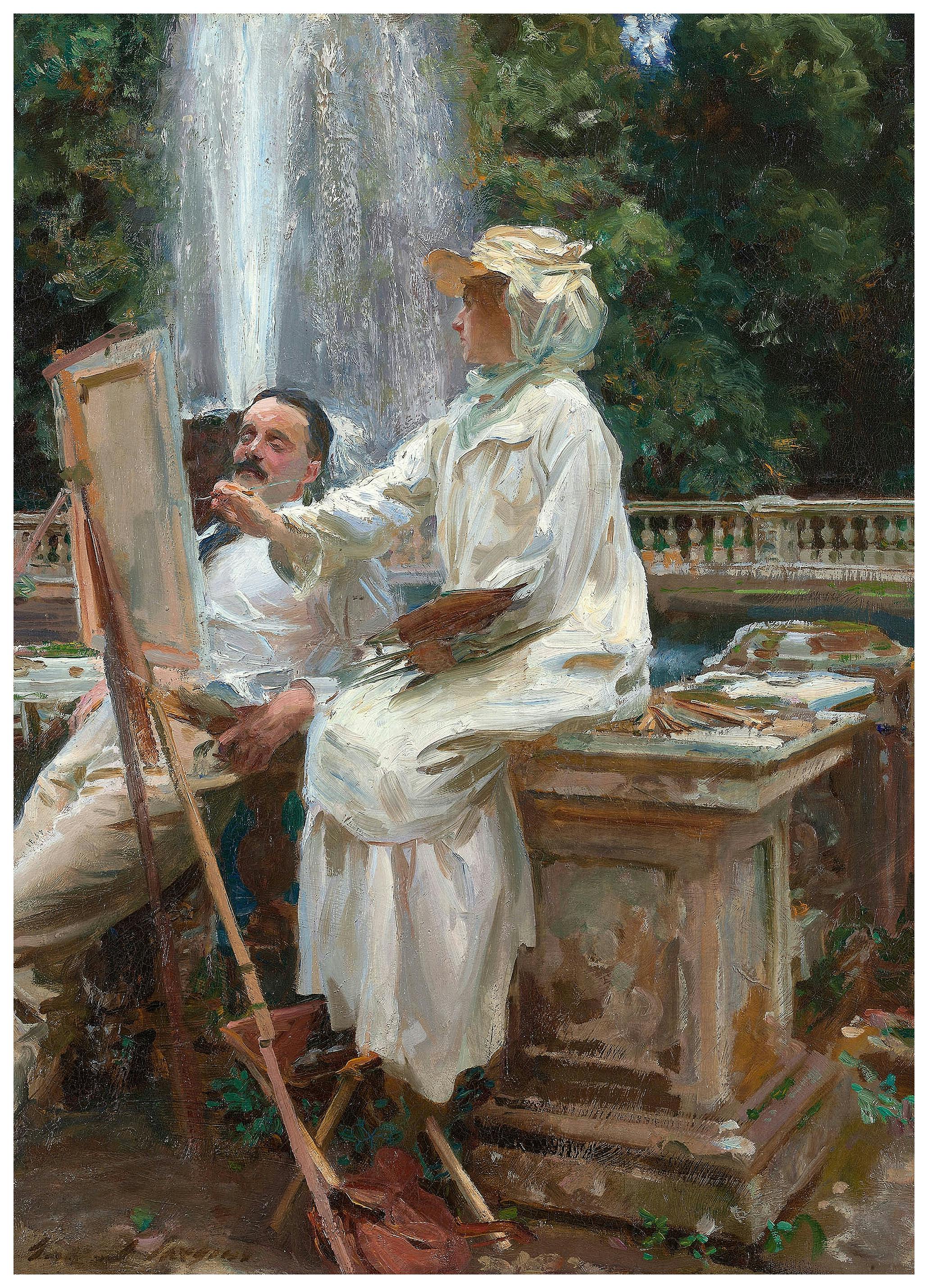 John Singer Sargent - The Fountain, Villa Torlonia Frascati, Italy Poster (21x30 cm) - Poster Store