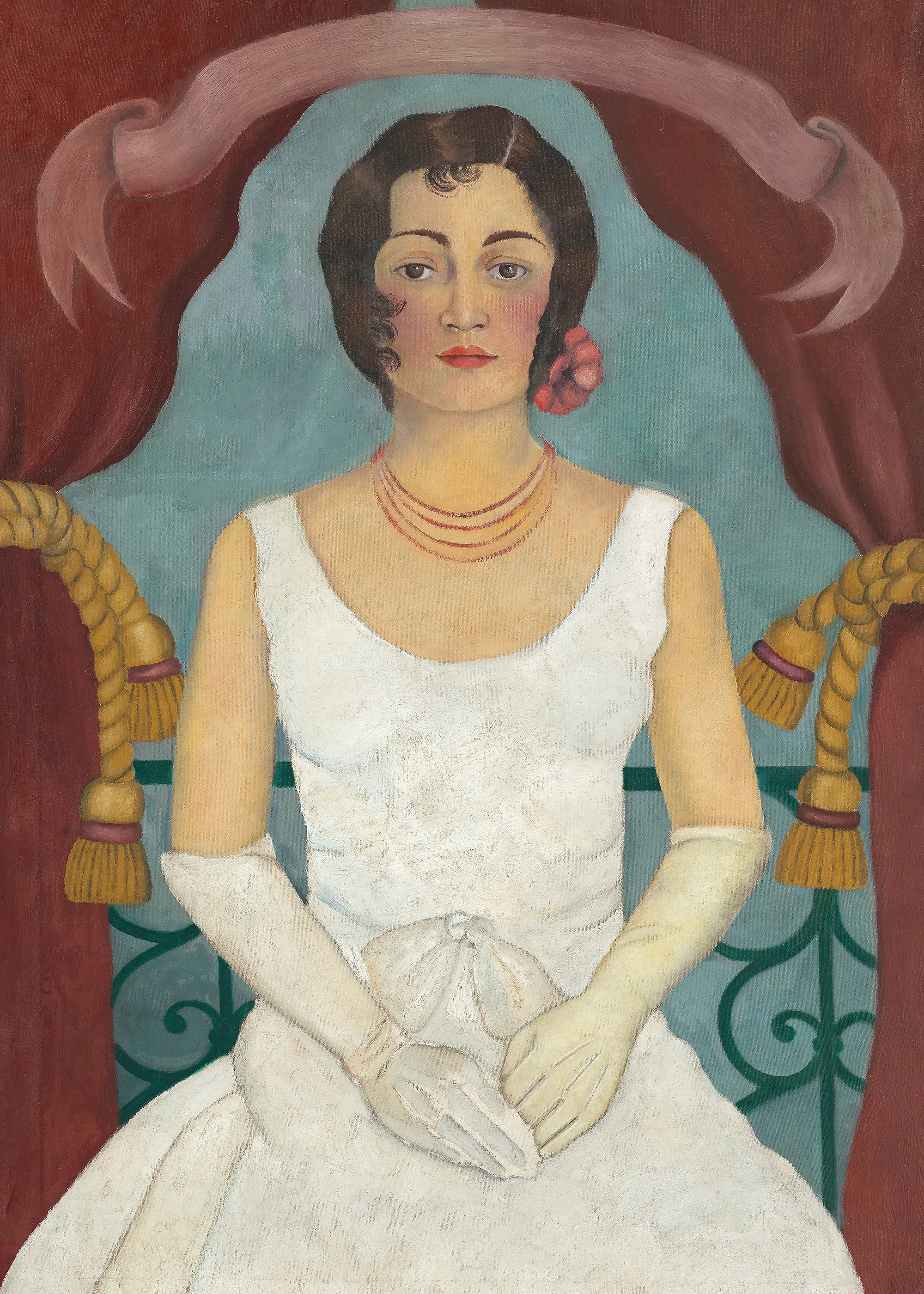 Frida Kahlo - Portrait of a Lady in White Poster 0