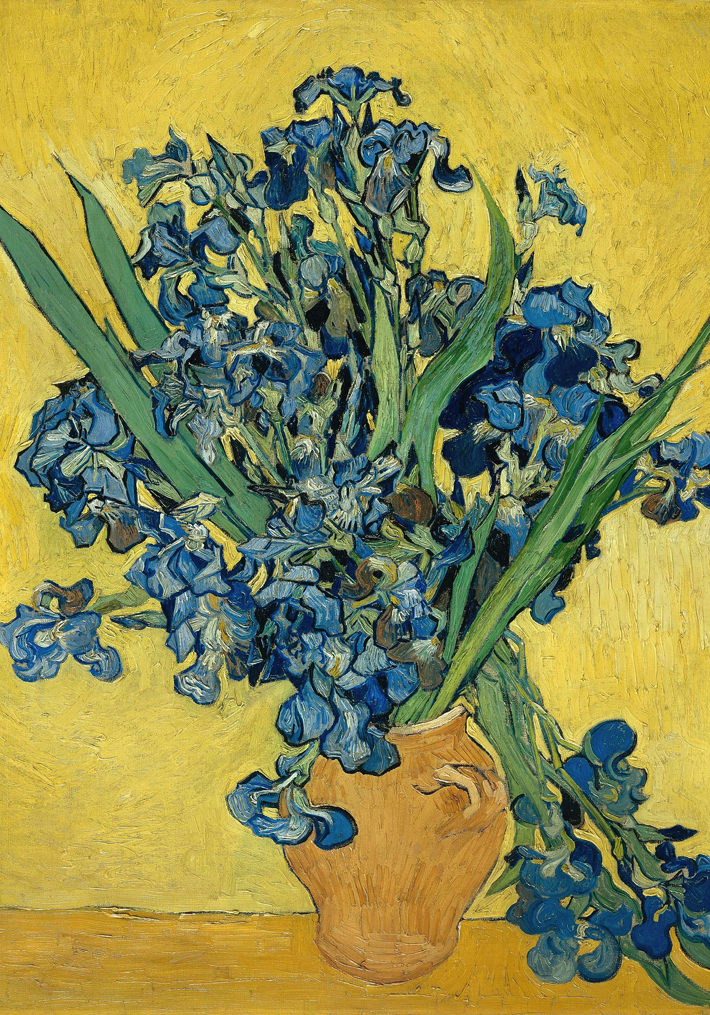 Vincent Van Gogh アイリス 1890 黄色背景 ポスター | Poster Store JP