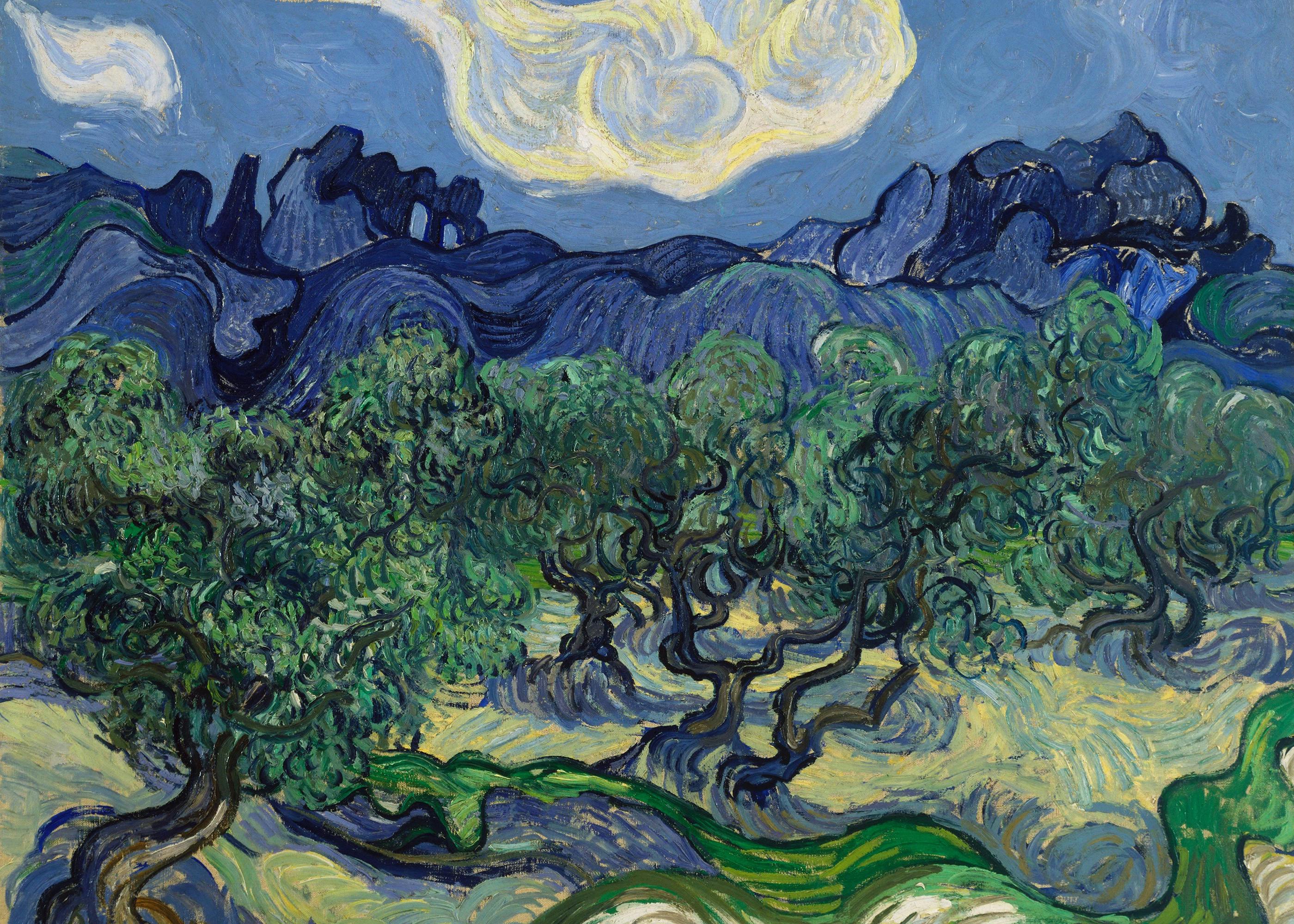 Vincent Van Gogh - Oliventrærne Plakat 0