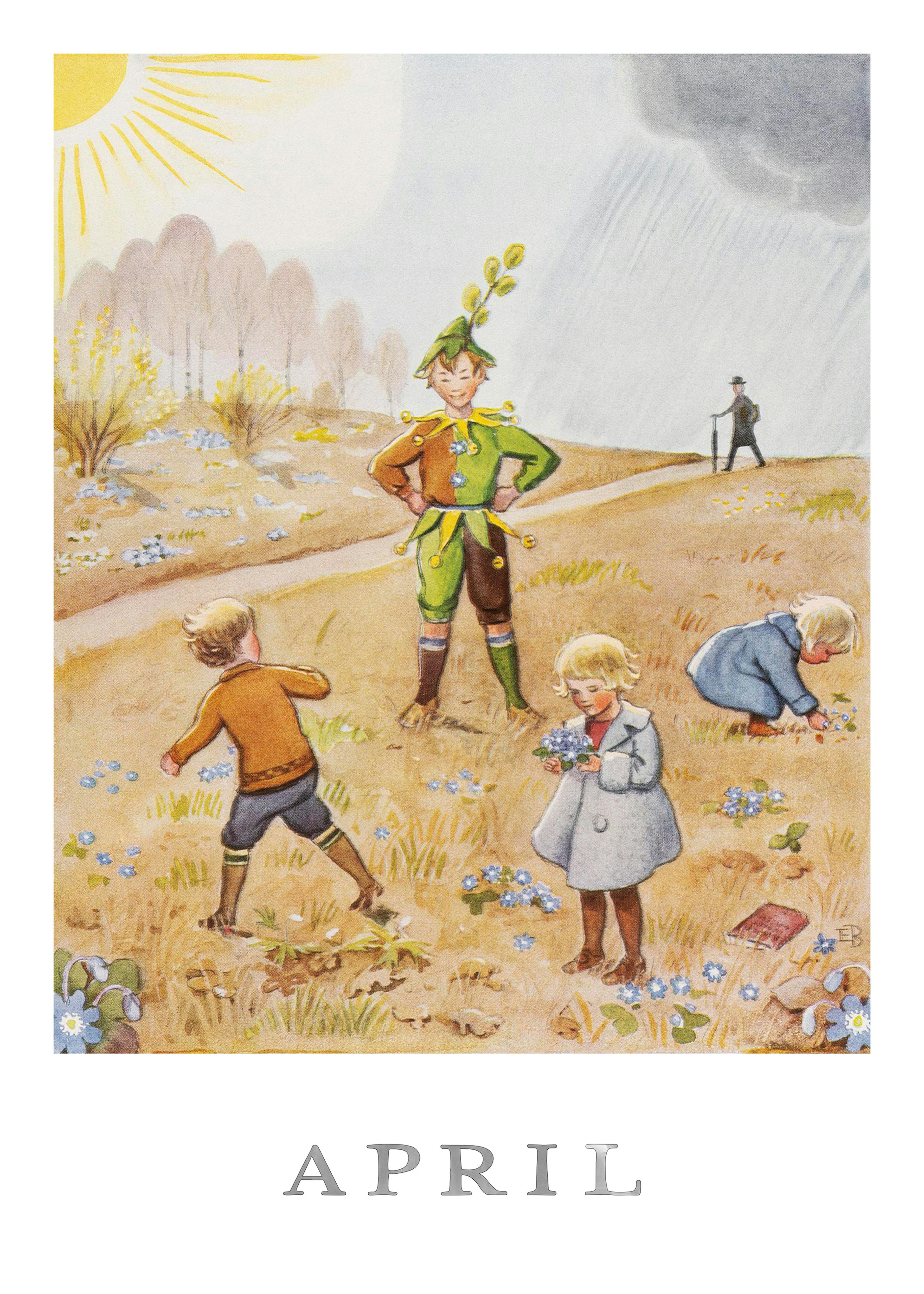 Elsa Beskow - April Poster 0