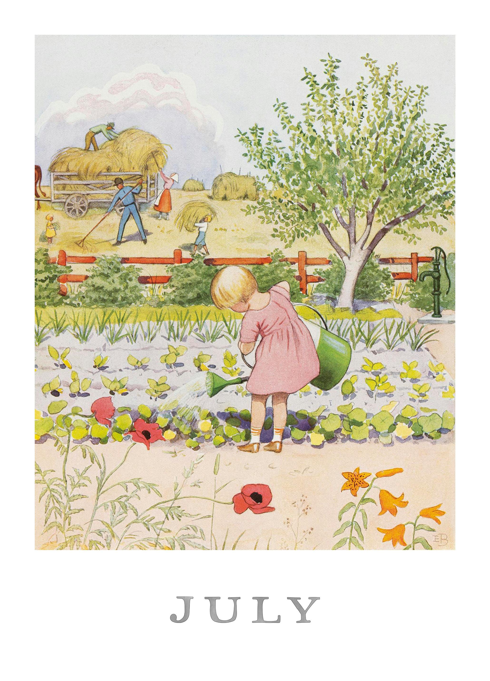 Elsa Beskow - Luglio Poster (50x70 cm) - Poster Store