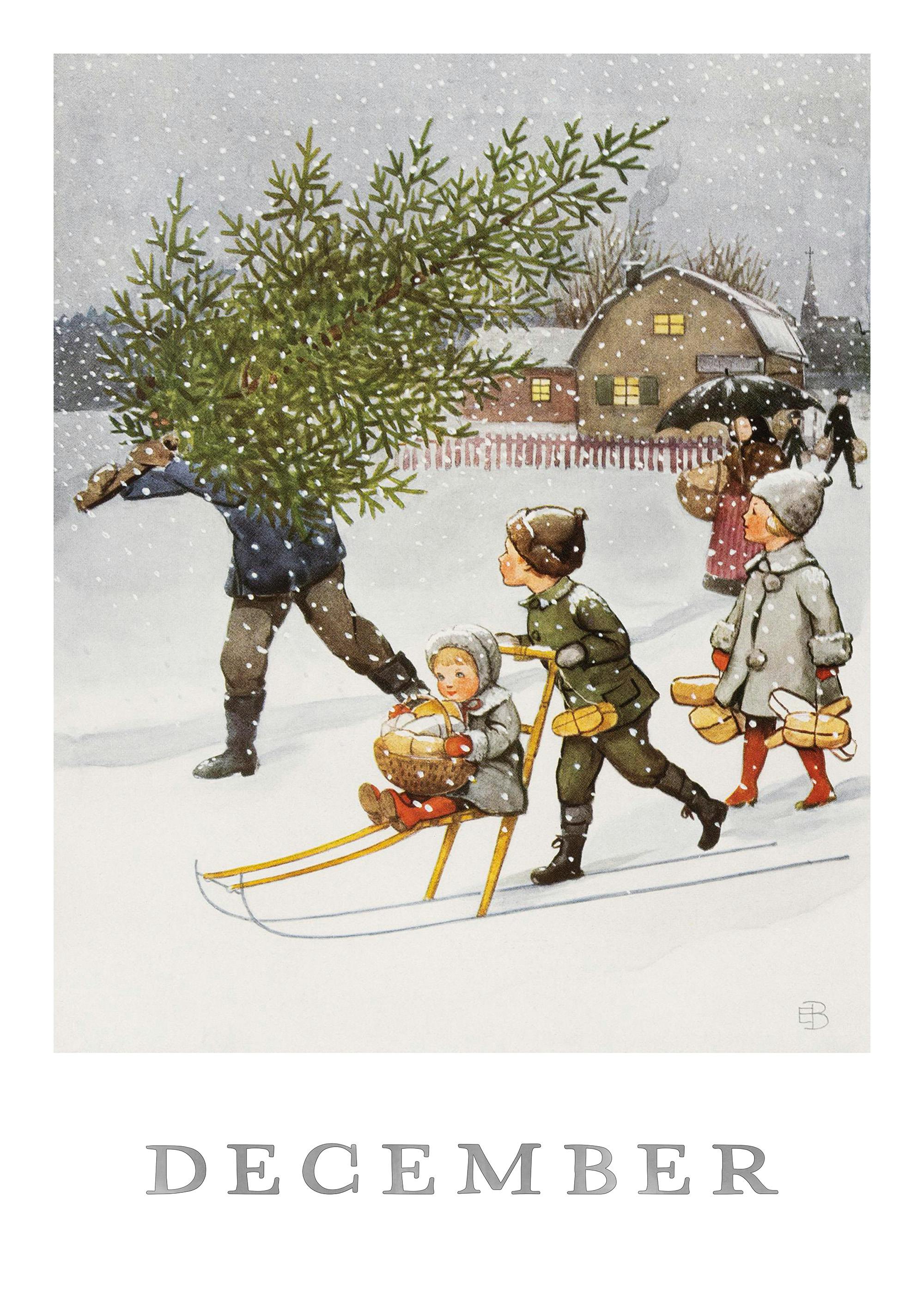Elsa Beskow - Joulukuu Juliste 0