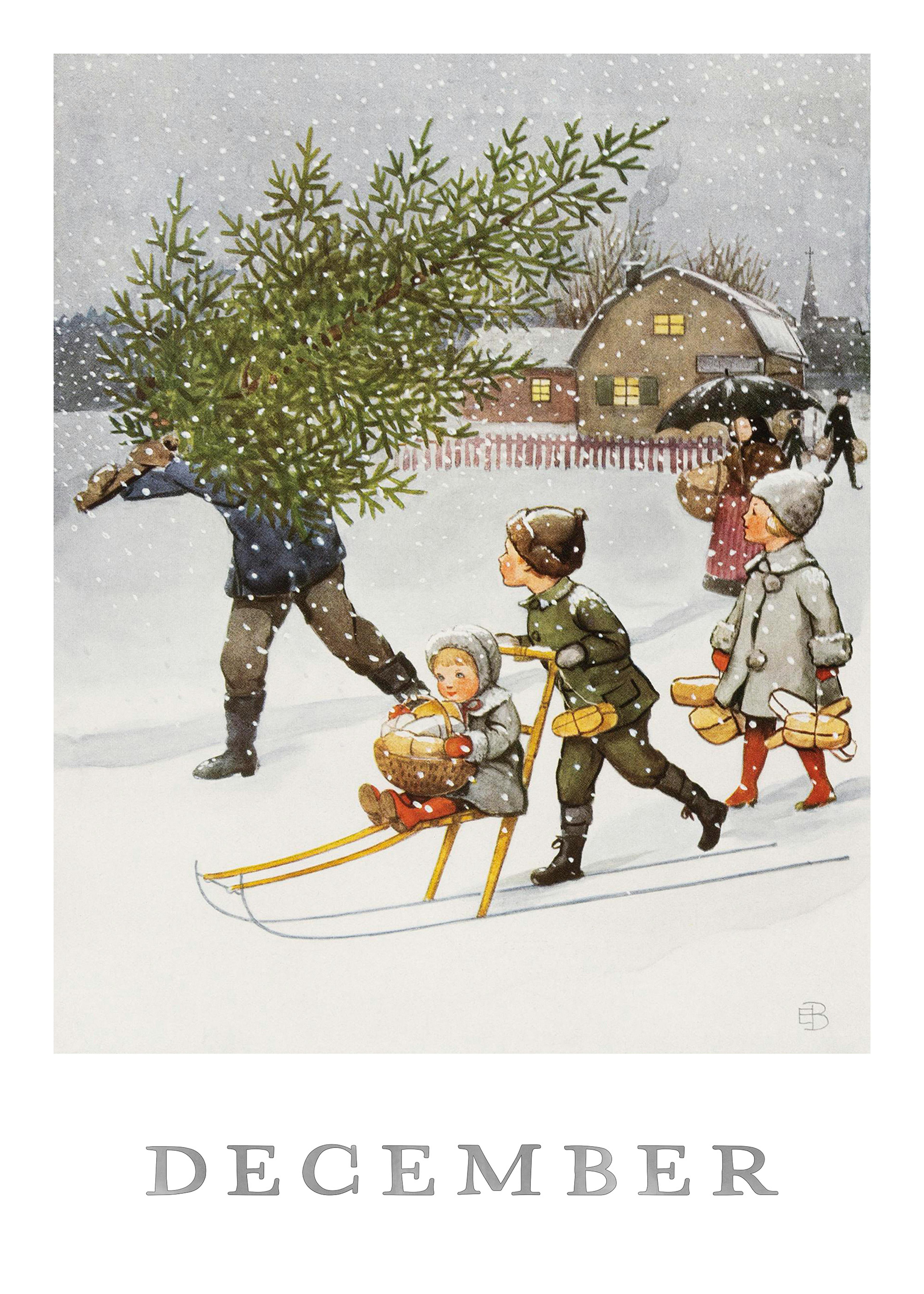 Elsa Beskow - Grudzień Plakat 0